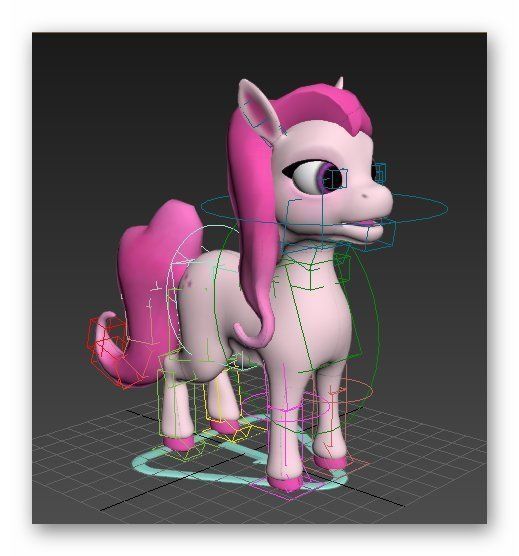 cartoon pony elysa Low-poly 3D model_7