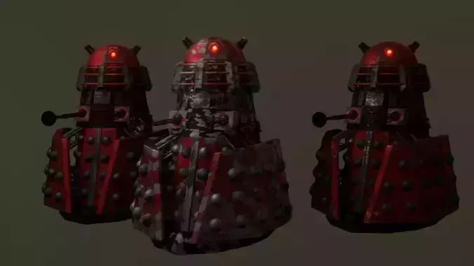 STEAMPUNK - ROYAL GUARD DALEK PACK - Rogue Film Productions Low-poly 3D model