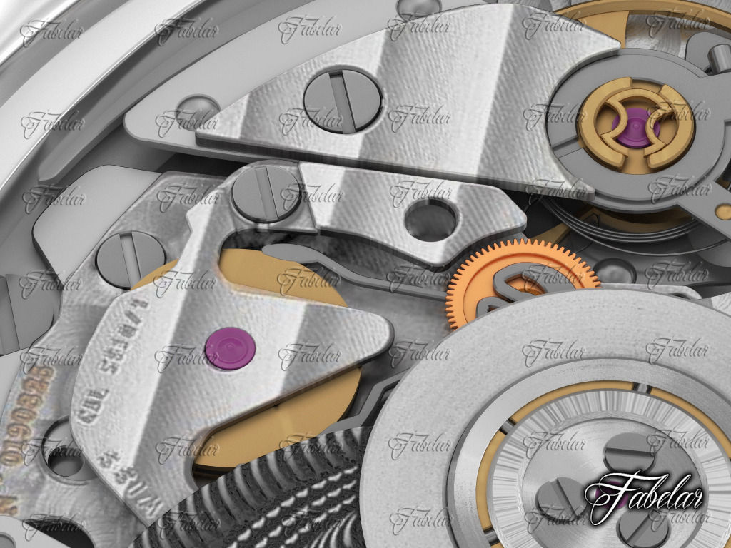 Watch mechanism 3D model_4