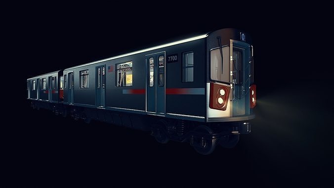 Subway car R142 Low-poly 3D model