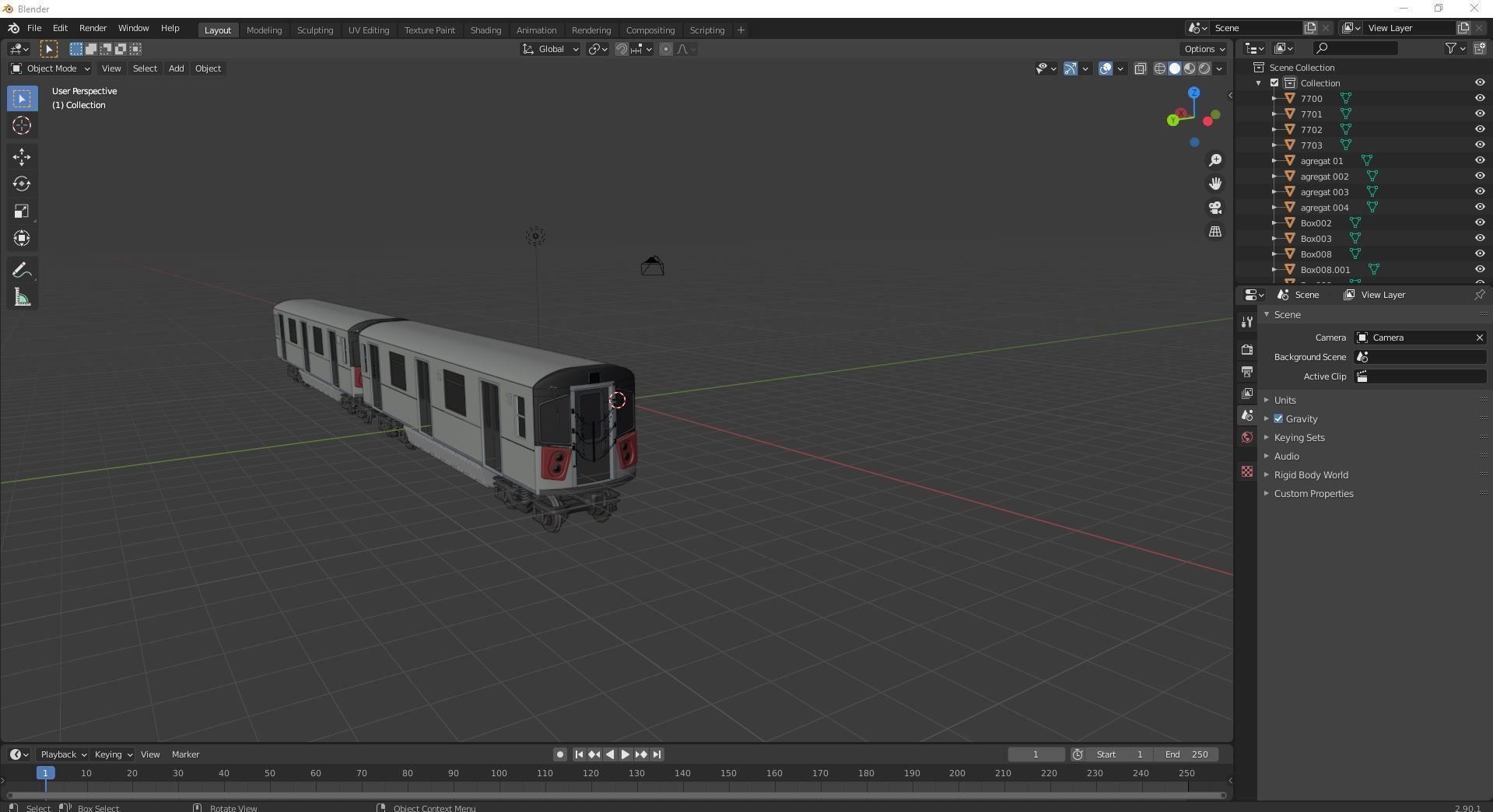 Subway car R142 Low-poly 3D model_19