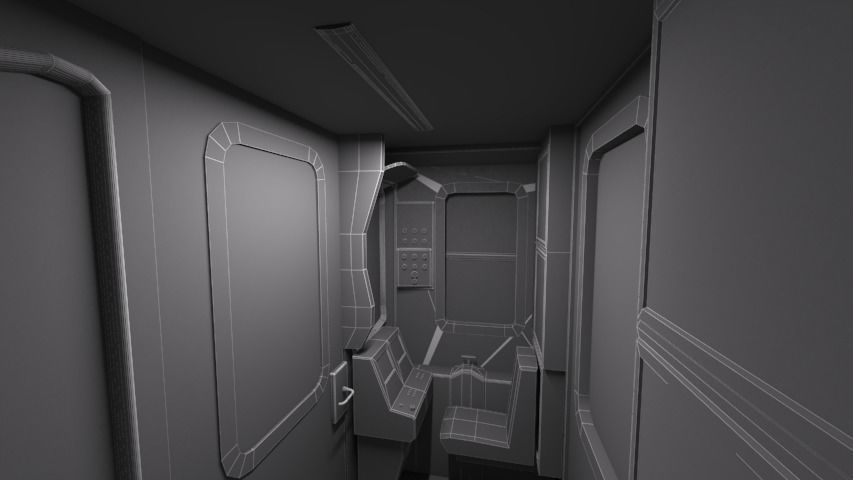 Subway car R142 Low-poly 3D model_17