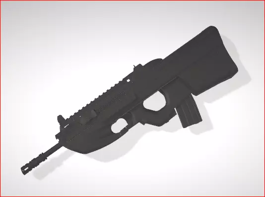 f2000 assault rifle 3D model_0