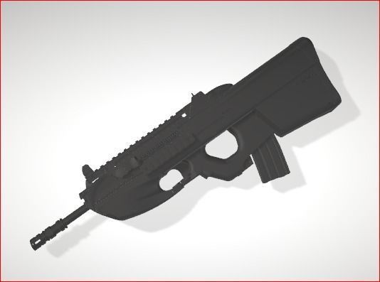 f2000 assault rifle 3D model_1