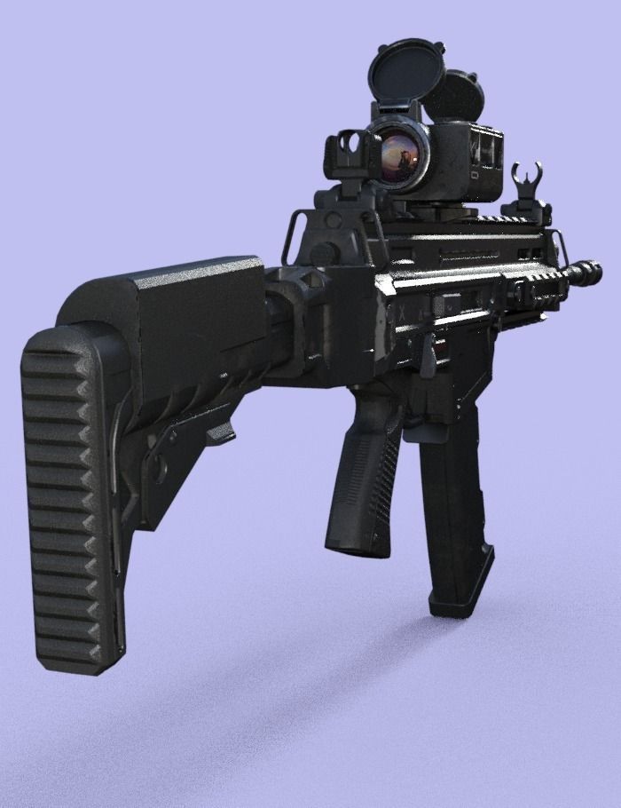 M-4 low-poly Low-poly 3D model_2