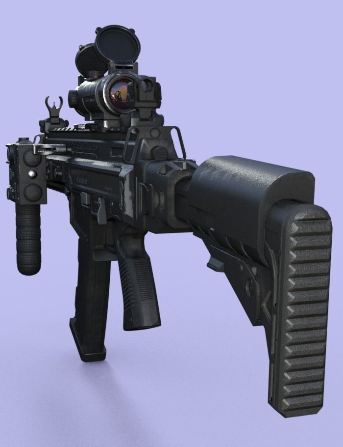 M-4 low-poly Low-poly 3D model_3