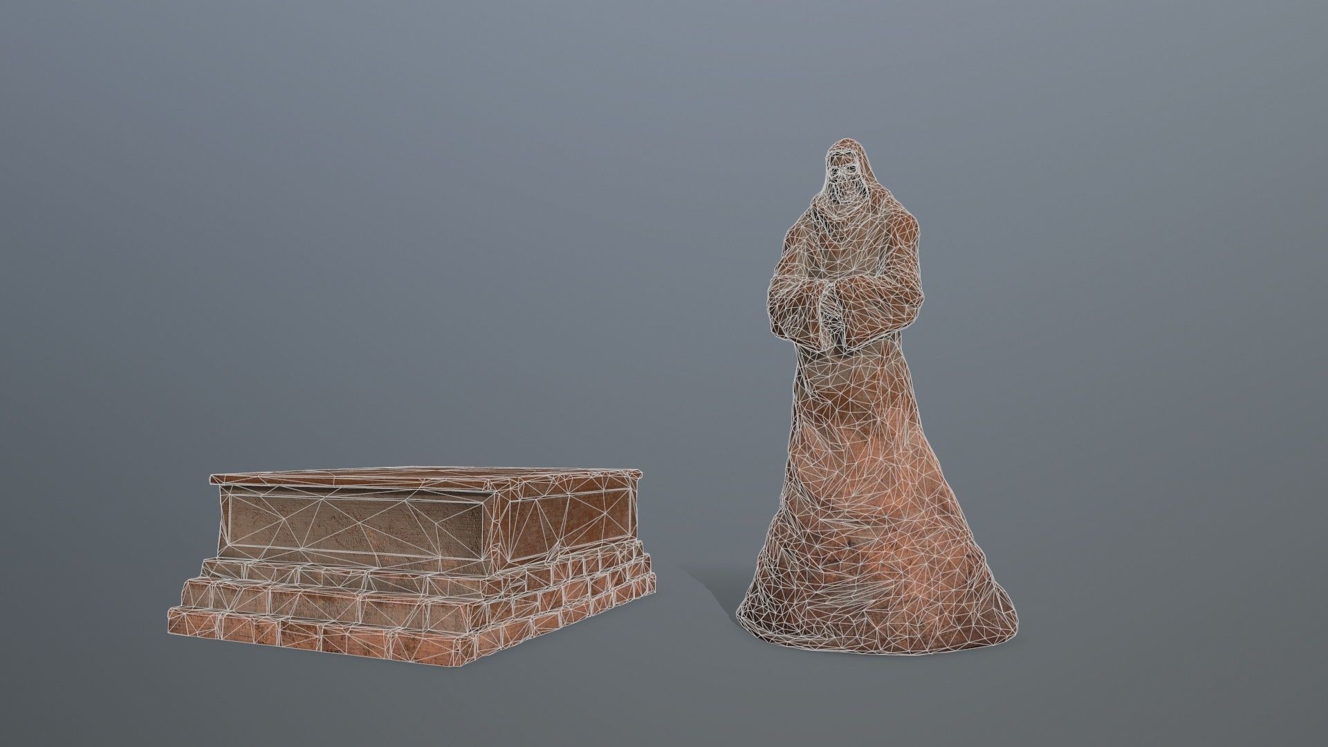 statue lord of rings Low-poly 3D model_13