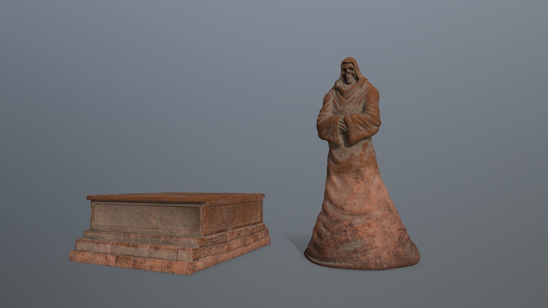 statue lord of rings Low-poly 3D model_1