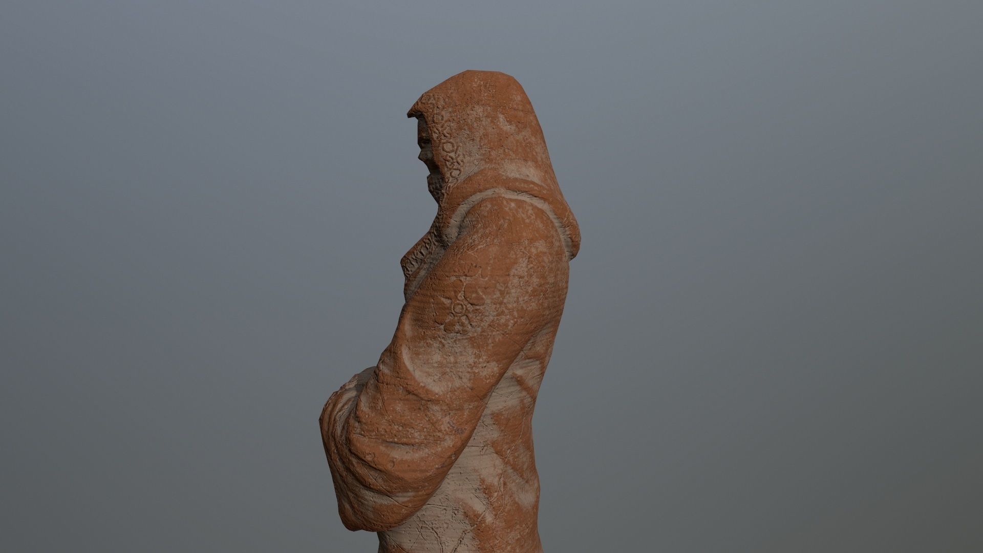 statue lord of rings Low-poly 3D model_12