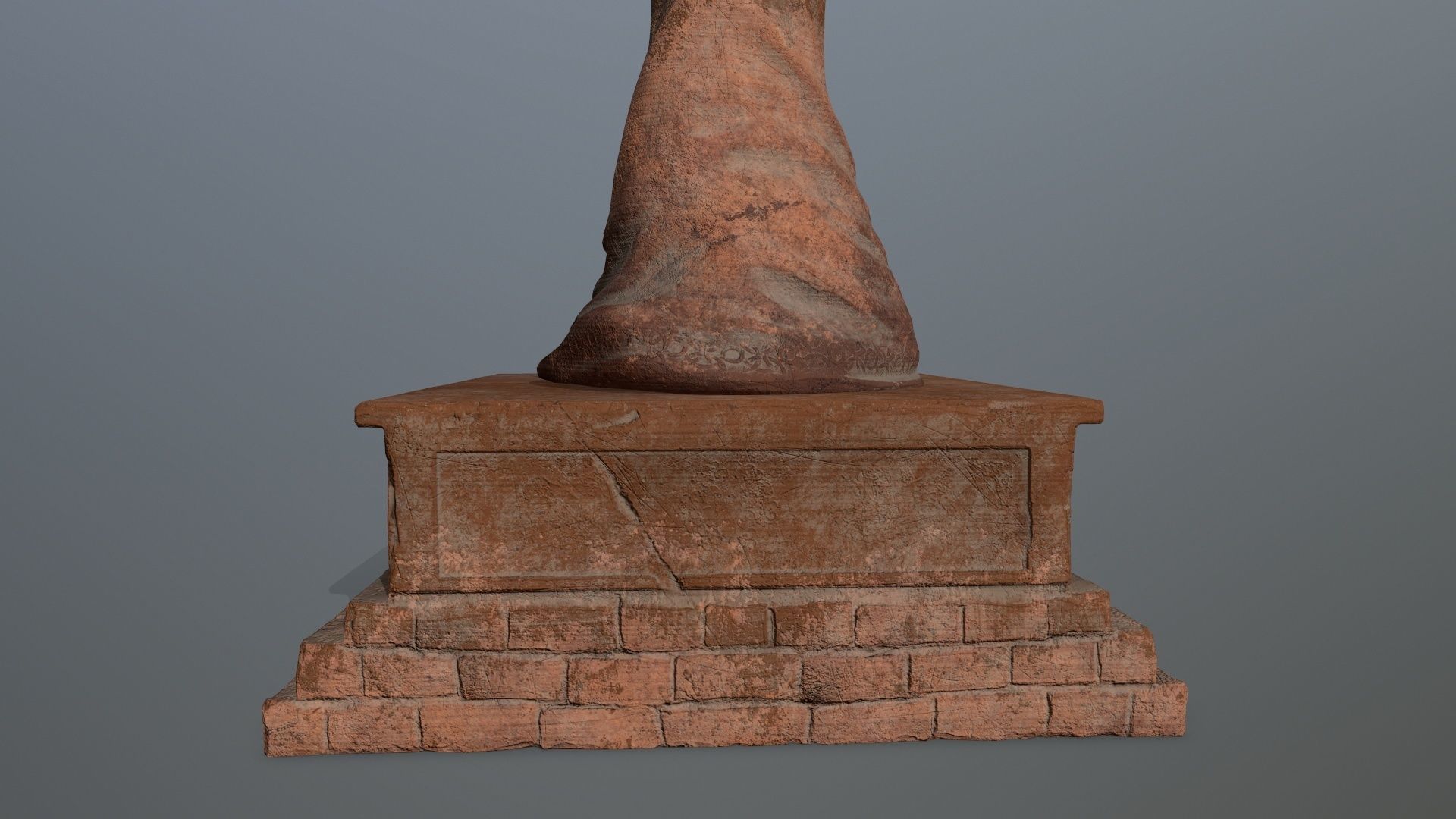 statue lord of rings Low-poly 3D model_9