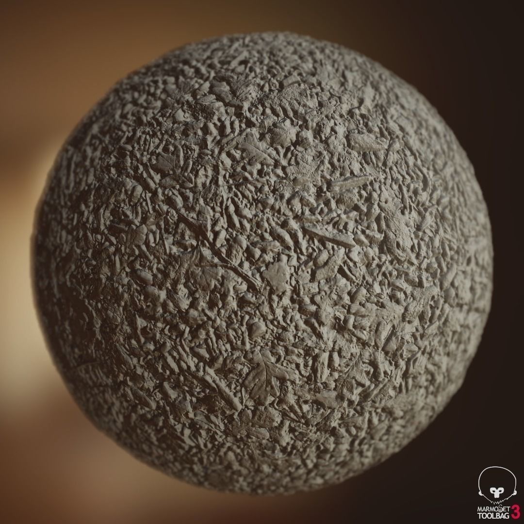 Oak leaves and pebbles forest ground - autumn Texture_2