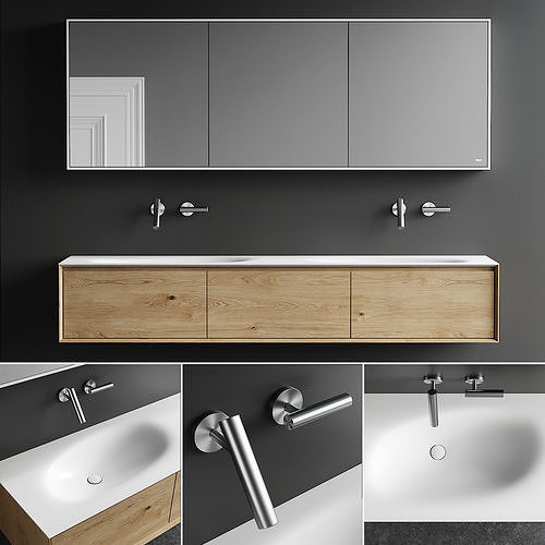 Falper Shape Evo Vanity Unit Set 3 3D model