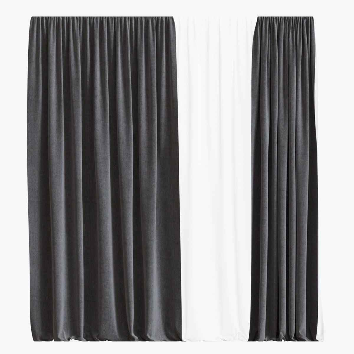 curtain set 01 3D model_2