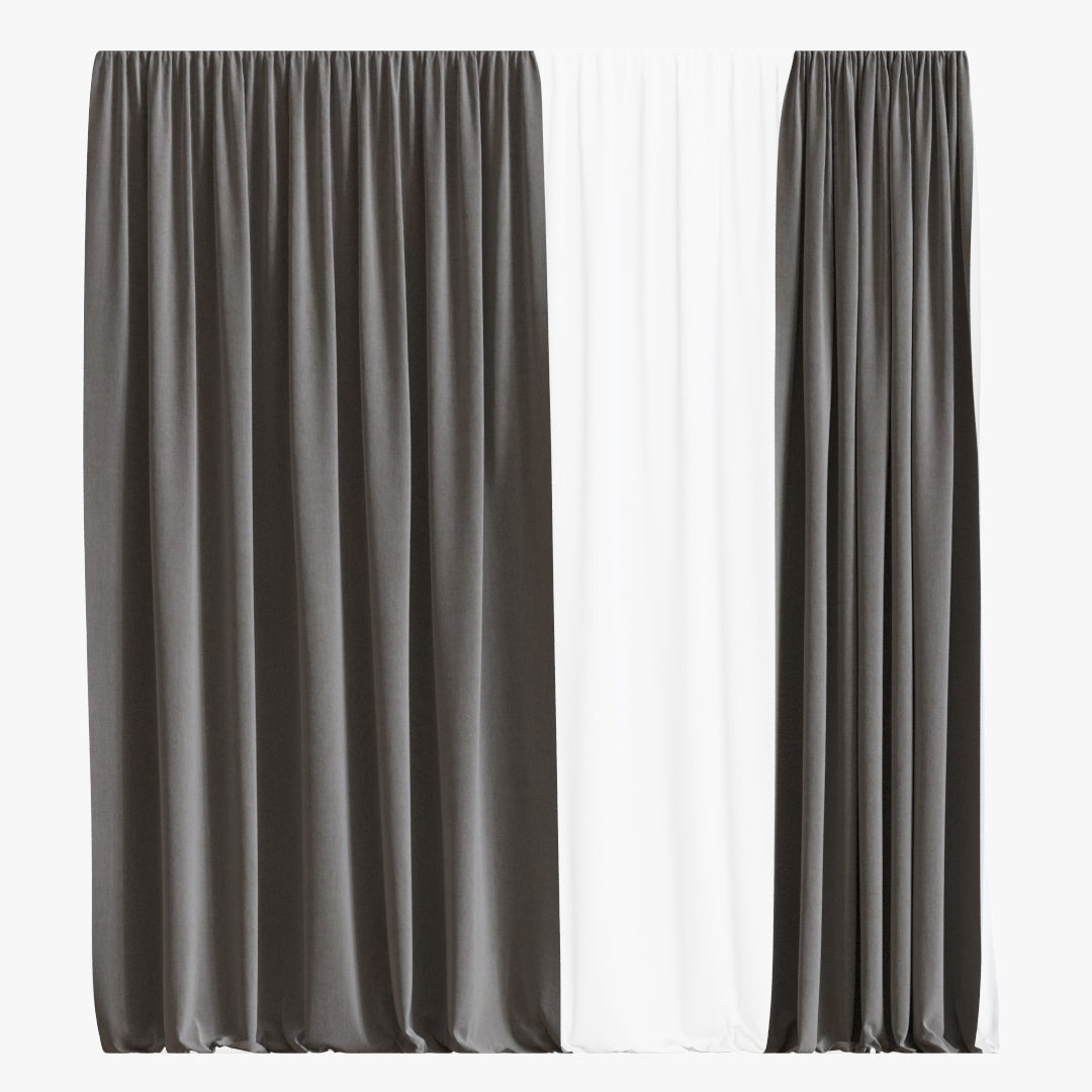 curtain set 01 3D model_1