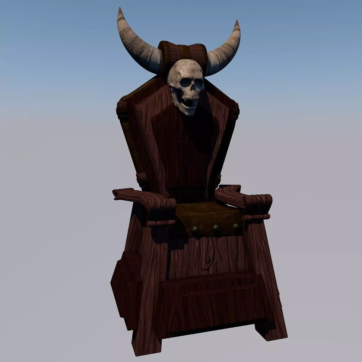 Gothic Fantasy Throne 3D model_0