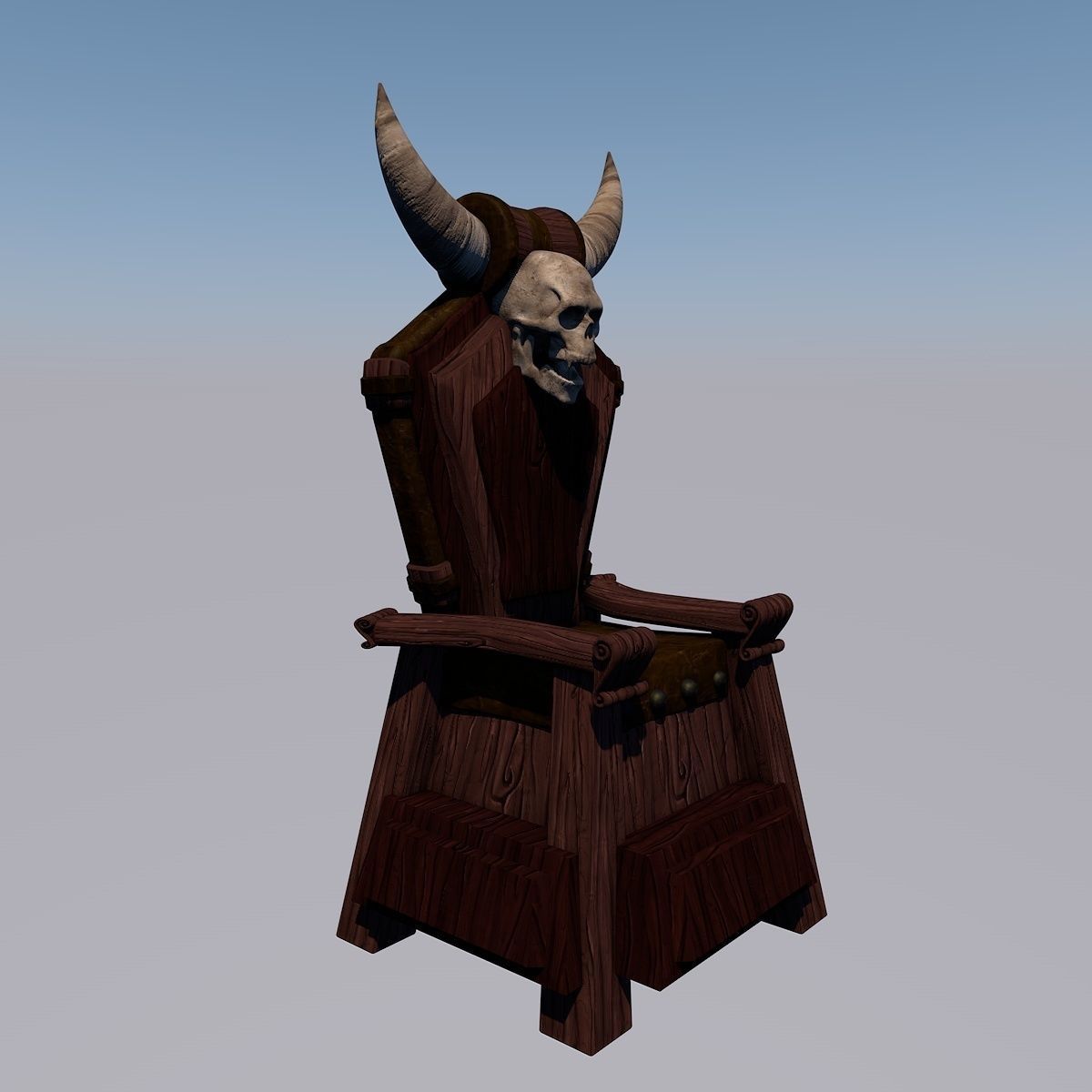 Gothic Fantasy Throne 3D model_1