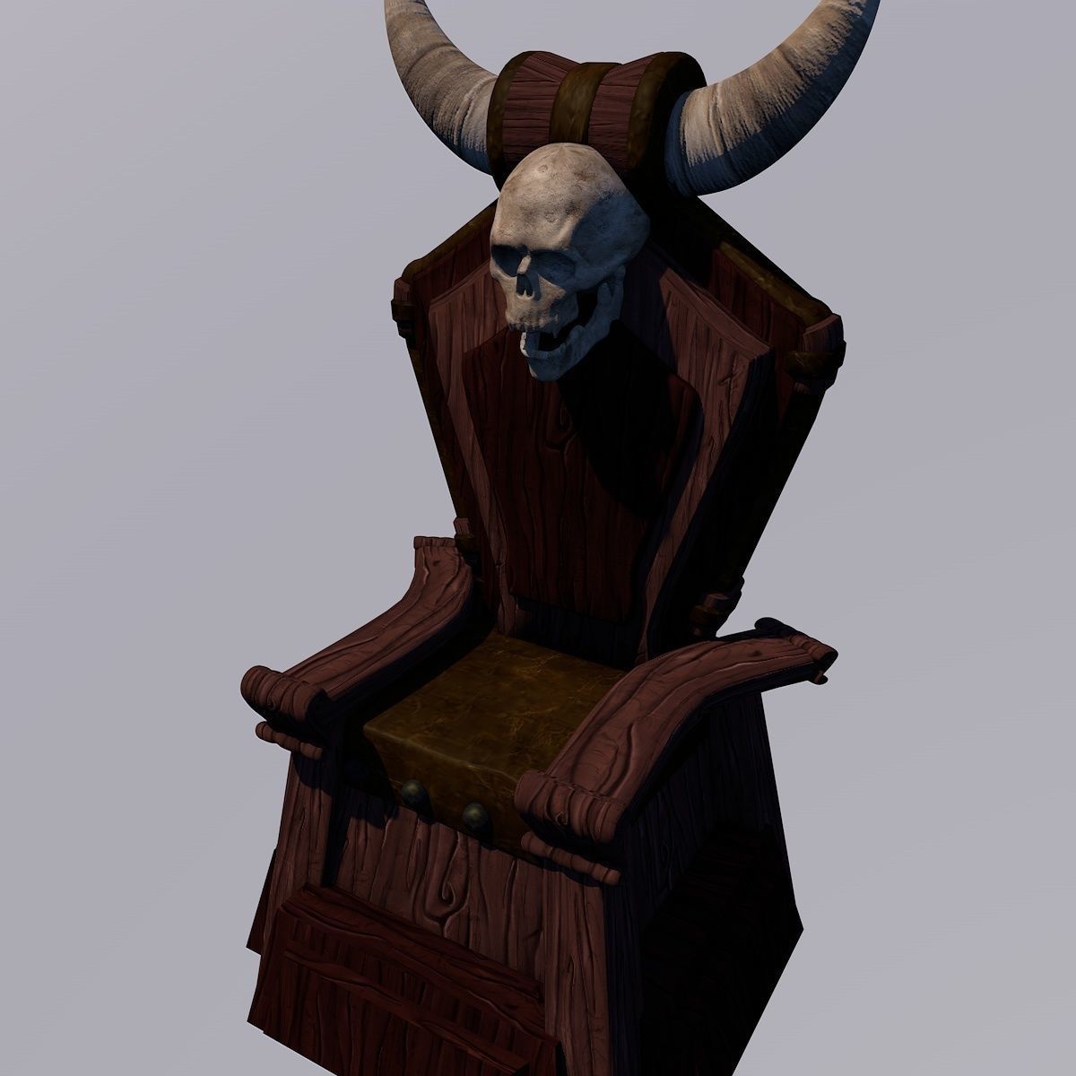 Gothic Fantasy Throne 3D model_4