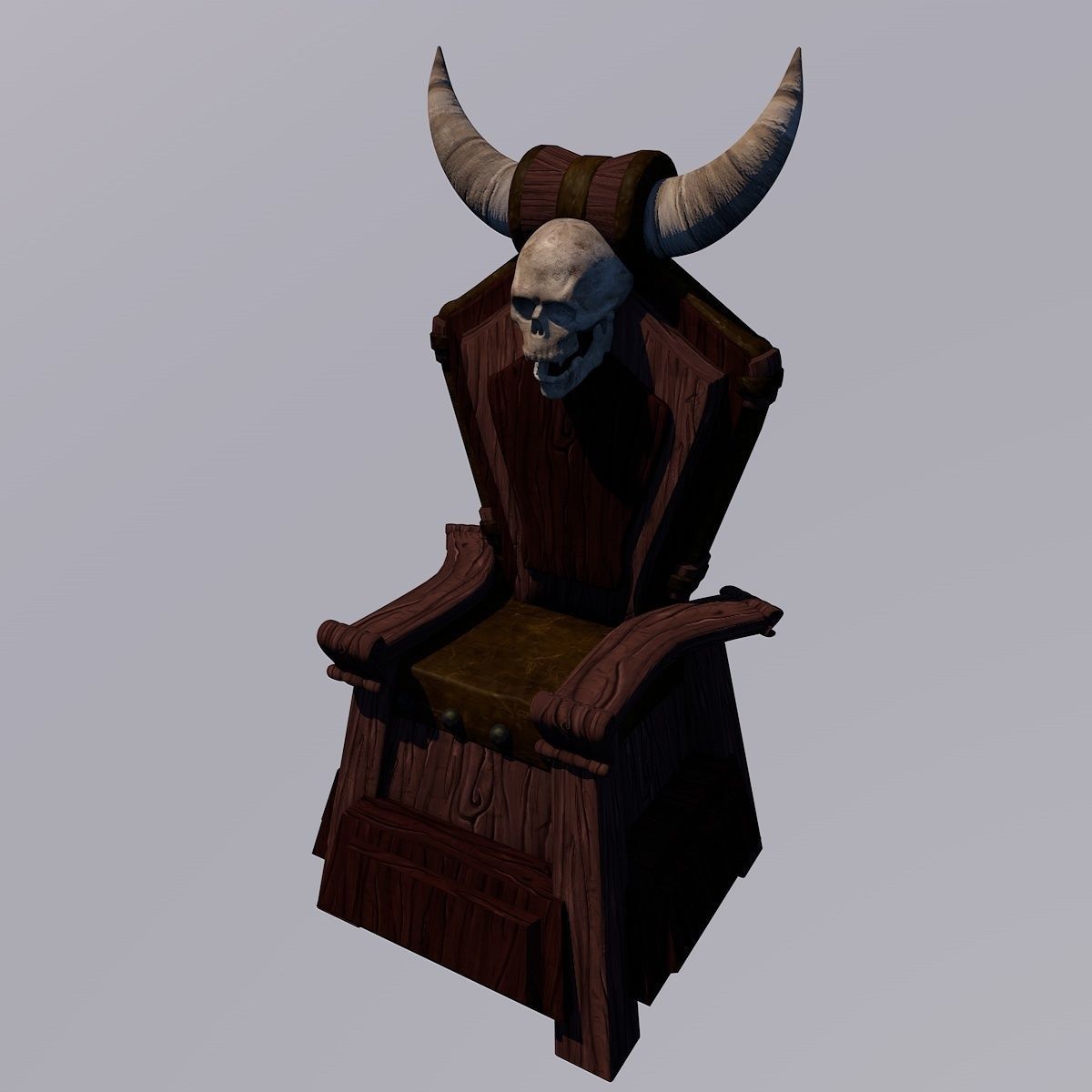 Gothic Fantasy Throne 3D model_2