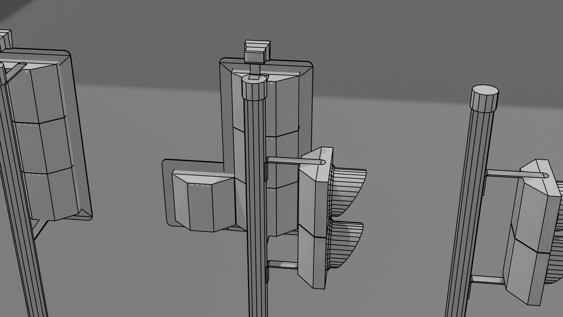 UK traffic Lights Low poly Low-poly 3D model_21
