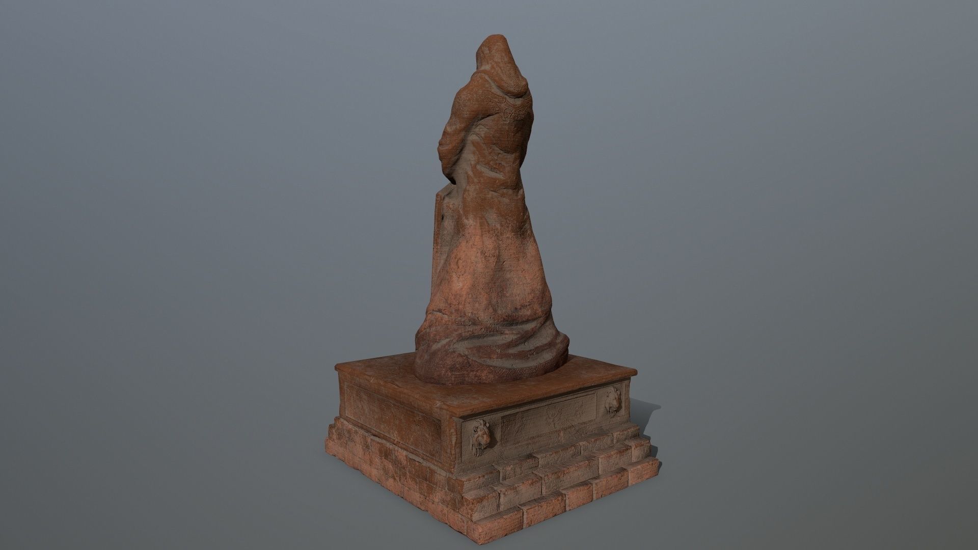 statue Low-poly 3D model_2
