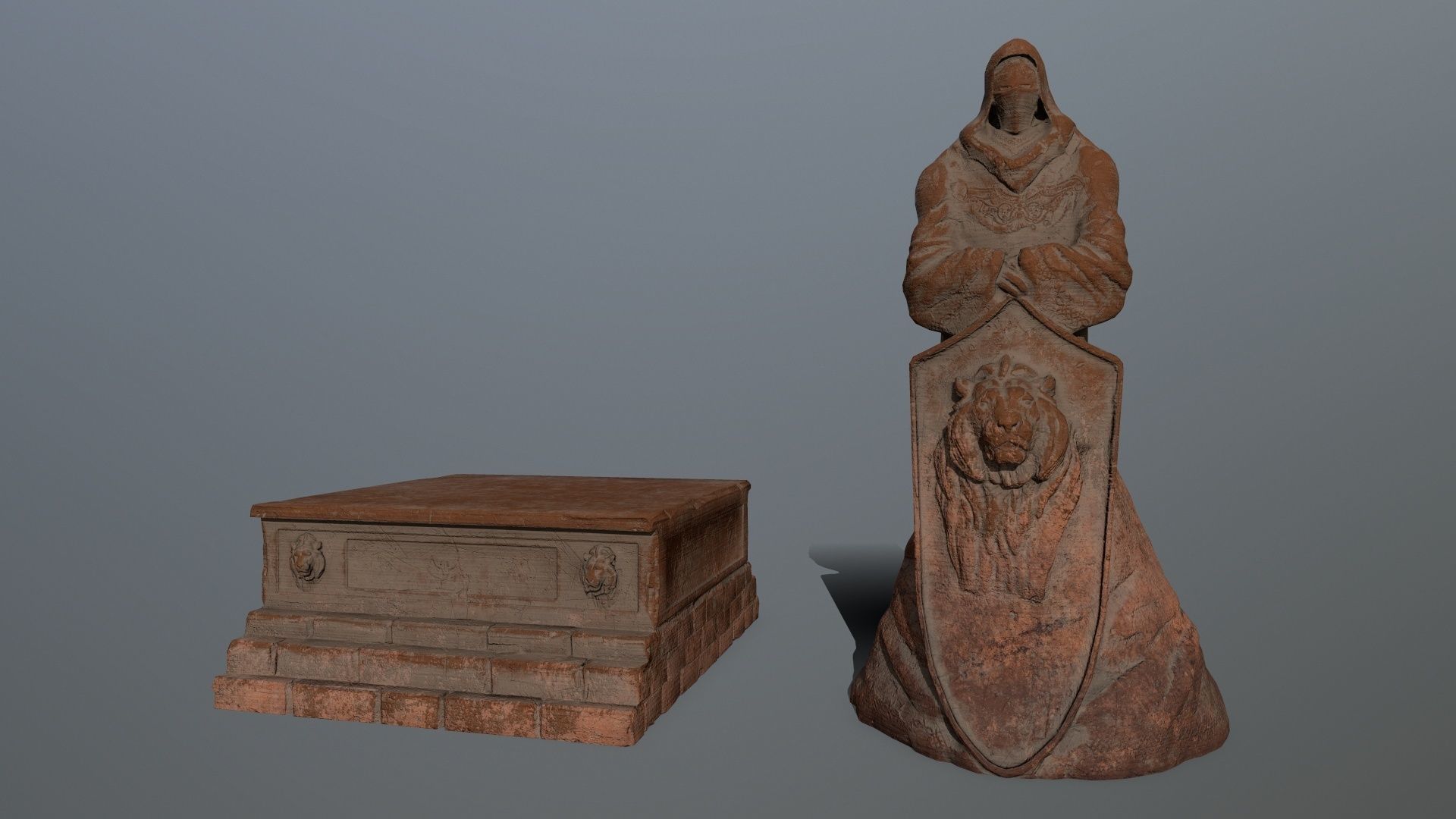 statue Low-poly 3D model_11