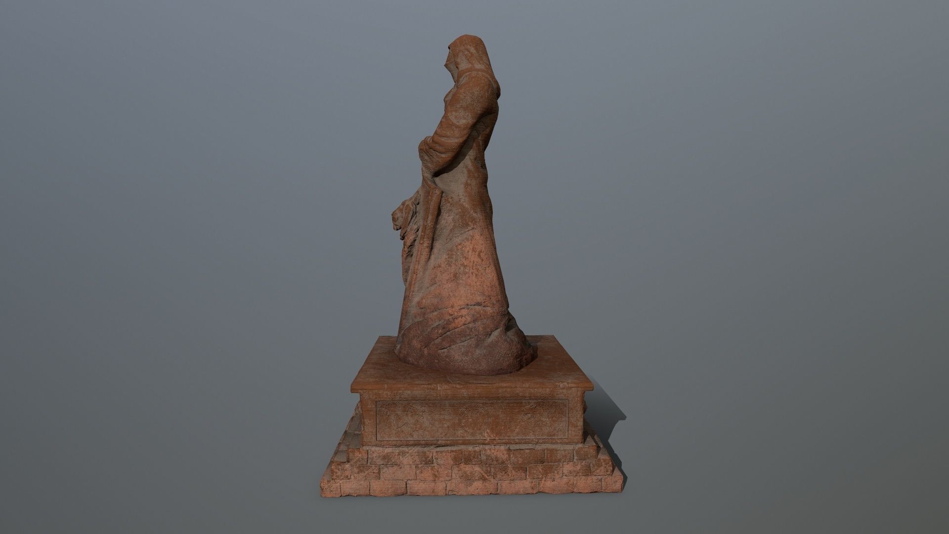 statue Low-poly 3D model_1