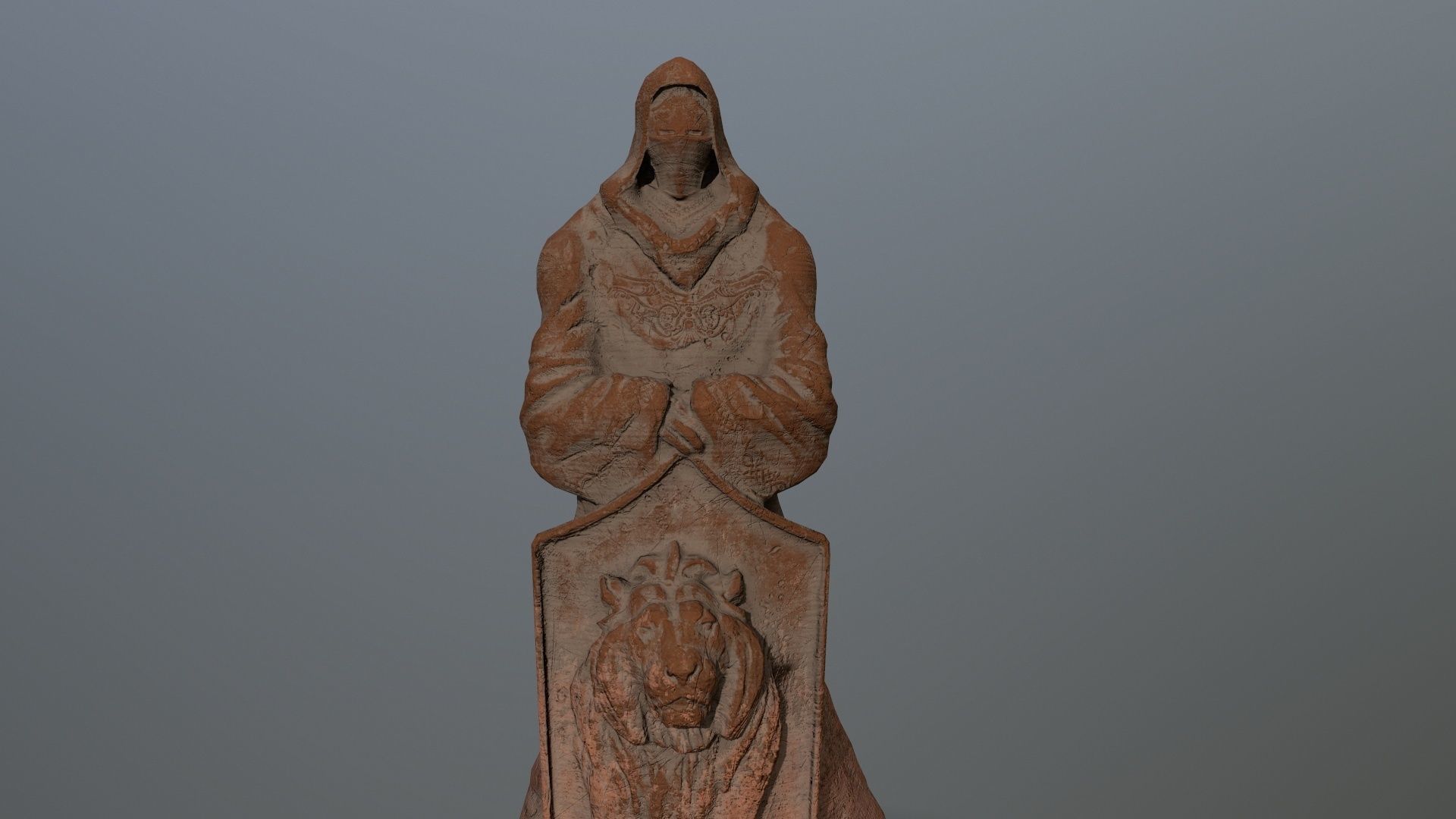 statue Low-poly 3D model_7