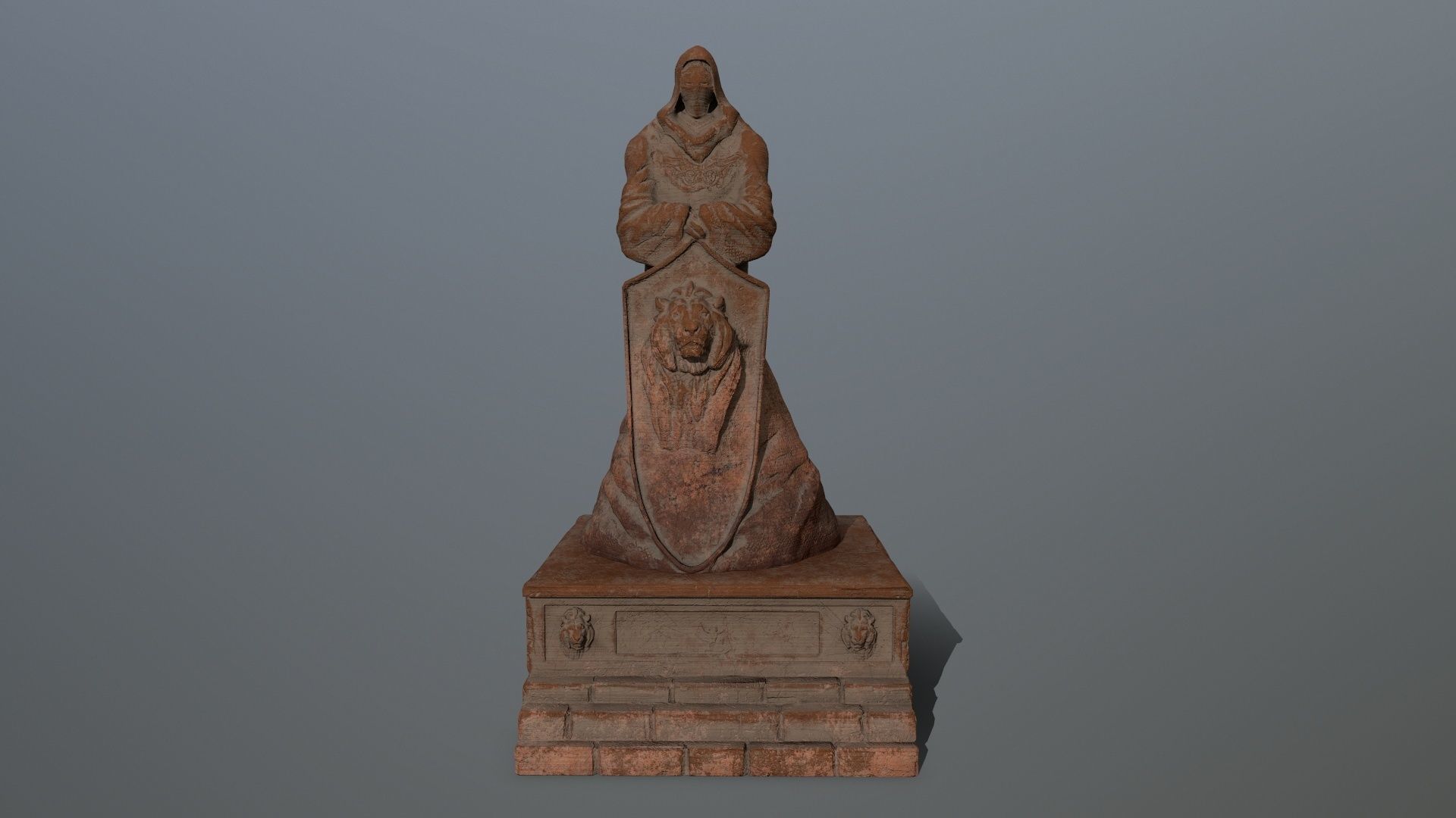 statue Low-poly 3D model_6
