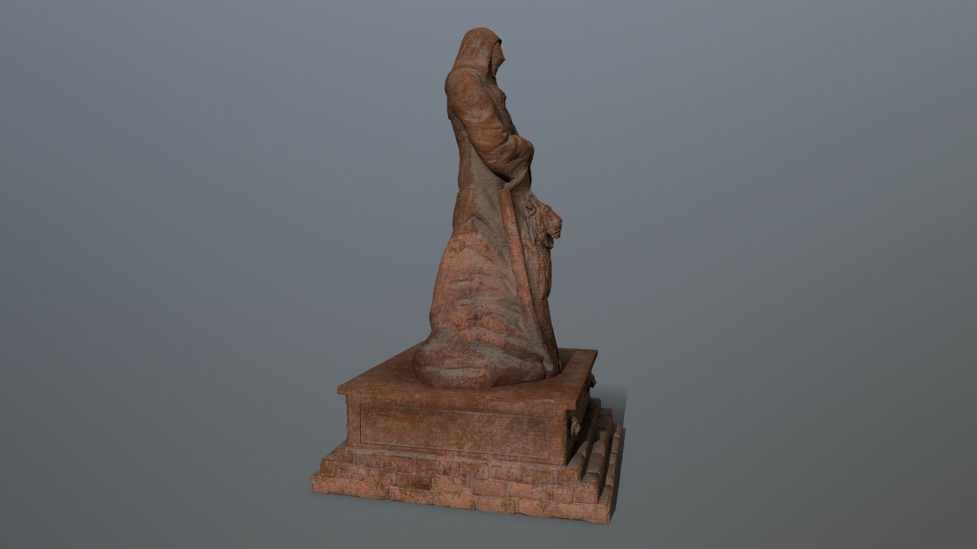 statue Low-poly 3D model_5