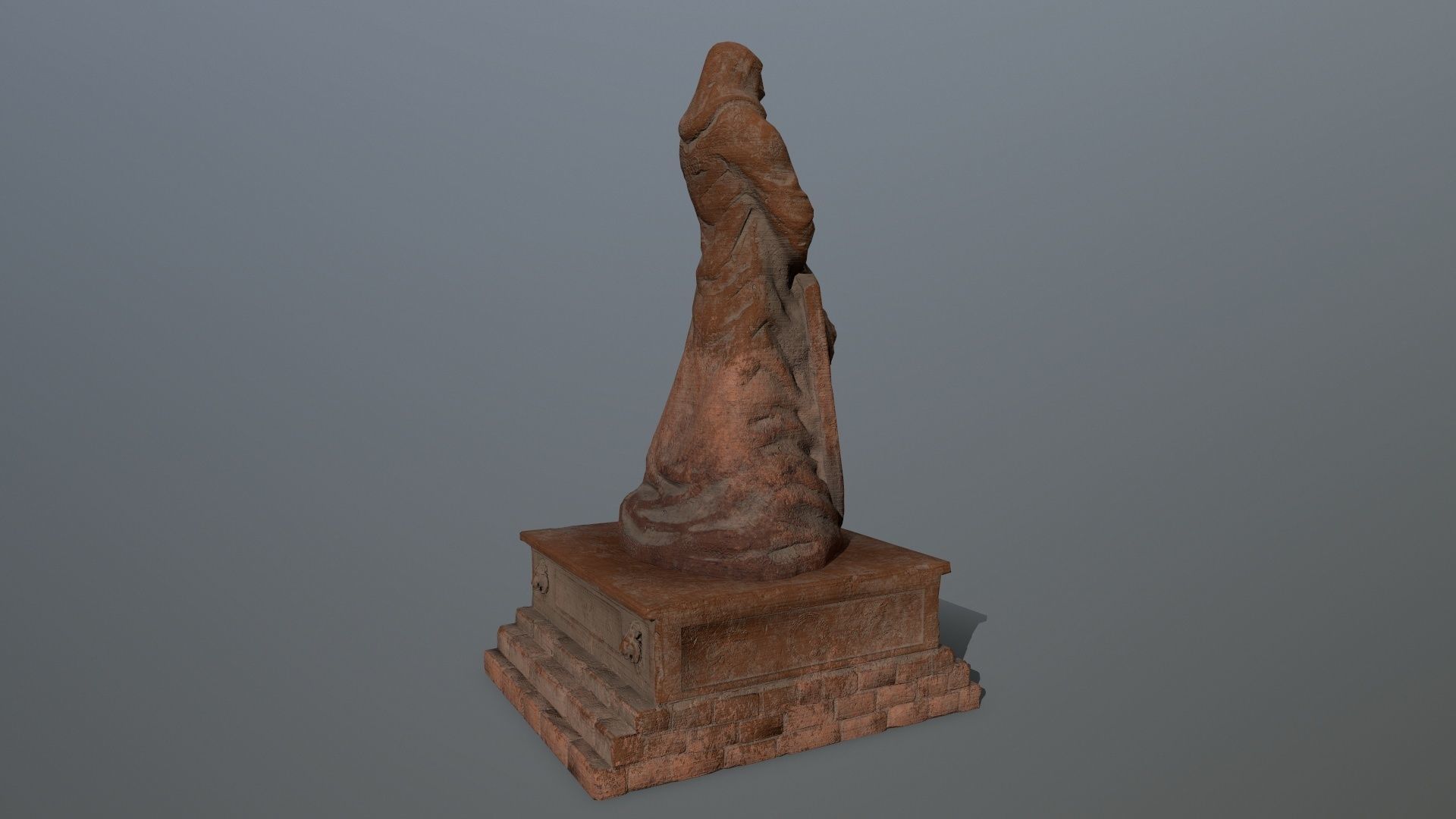 statue Low-poly 3D model_4