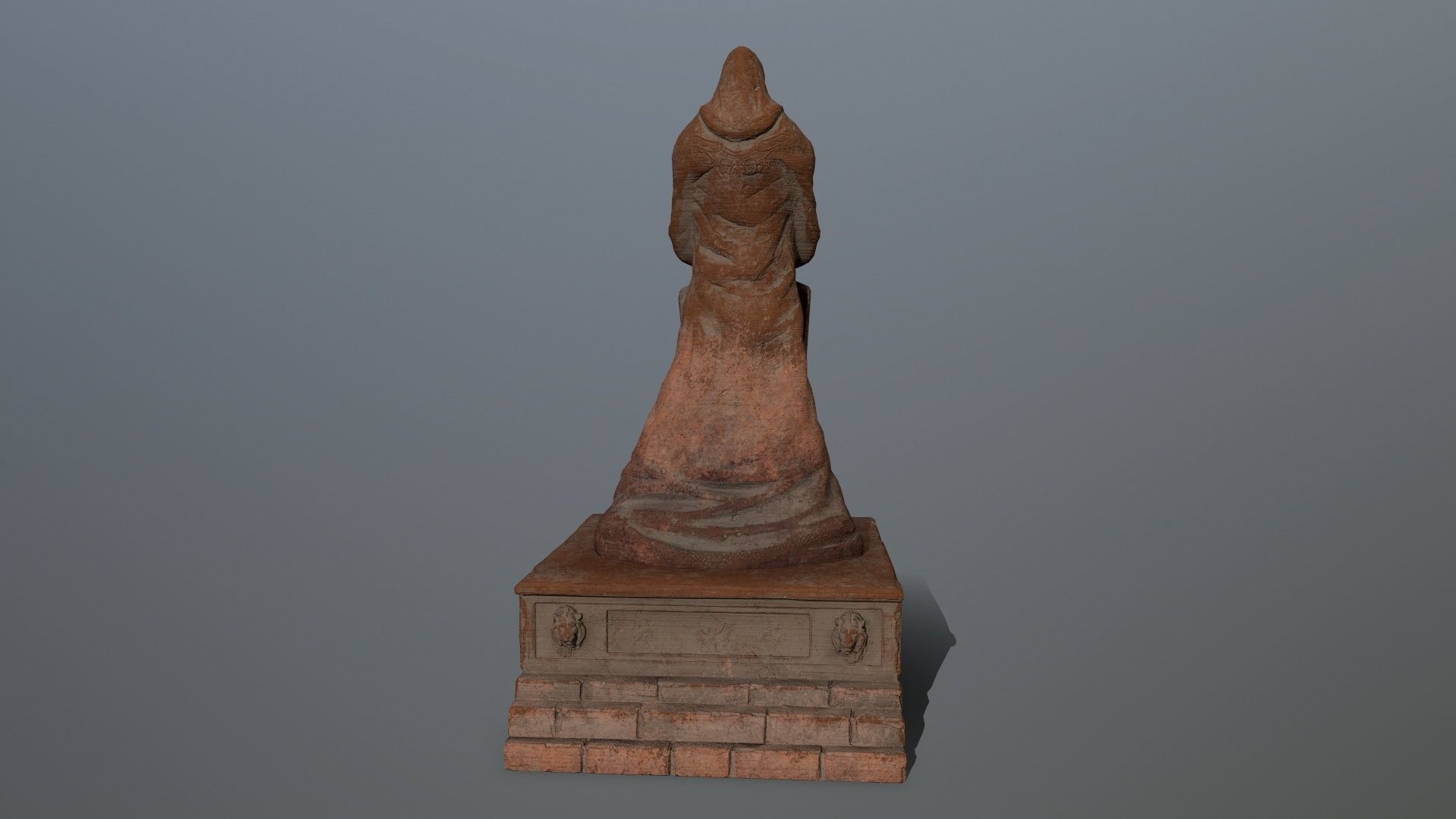 statue Low-poly 3D model_3