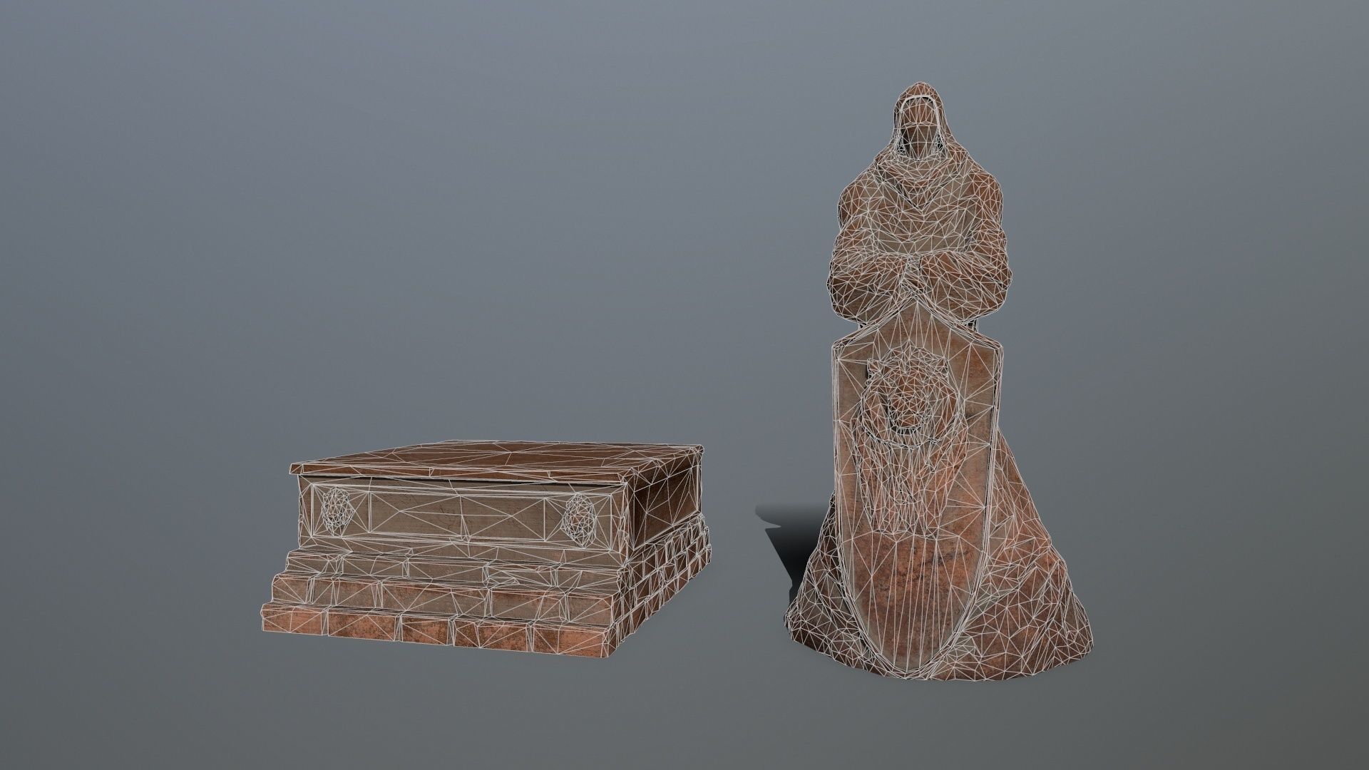 statue Low-poly 3D model_12
