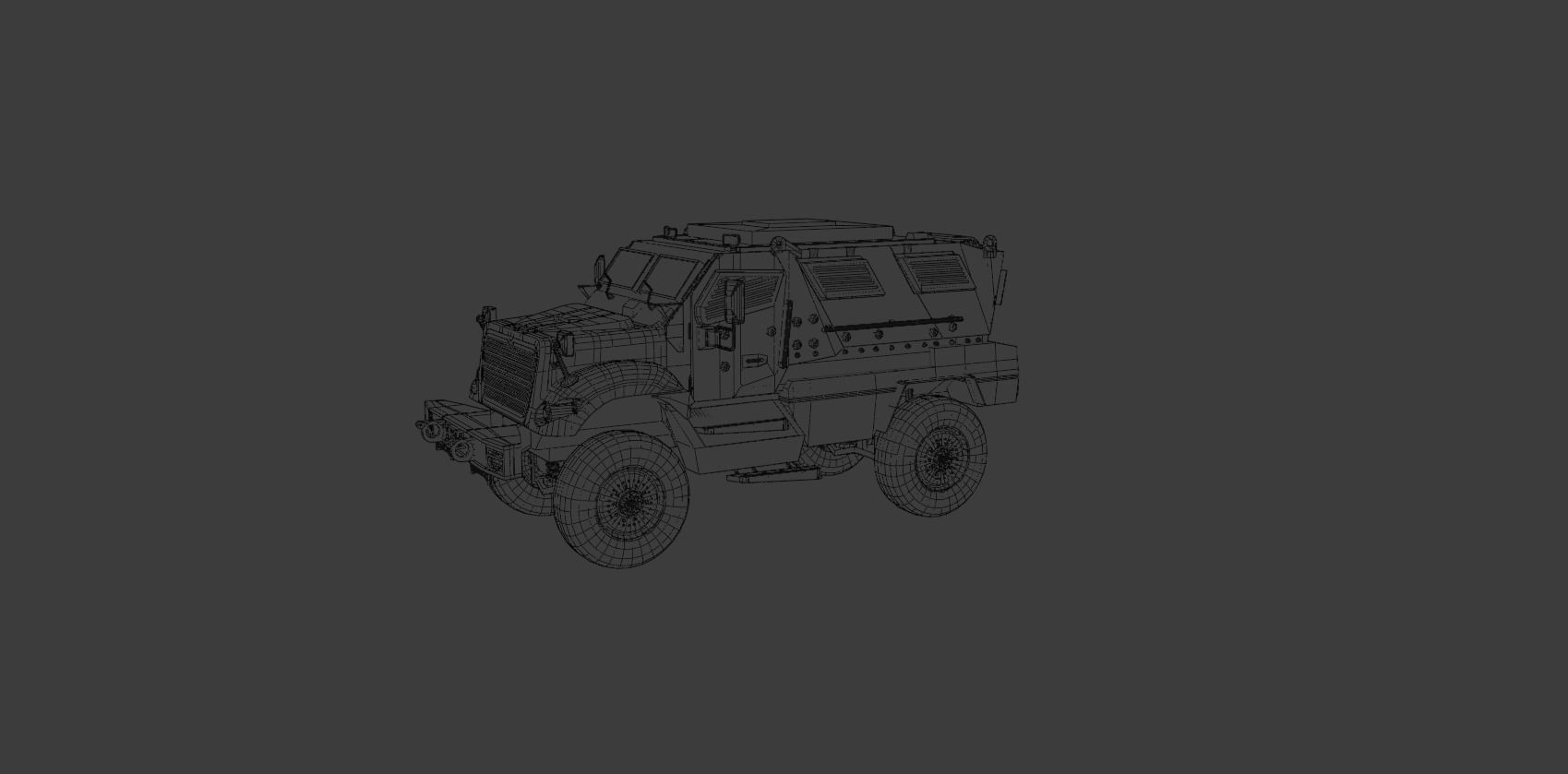 MaxxPro SWAT Vehicle Low-poly 3D model_9