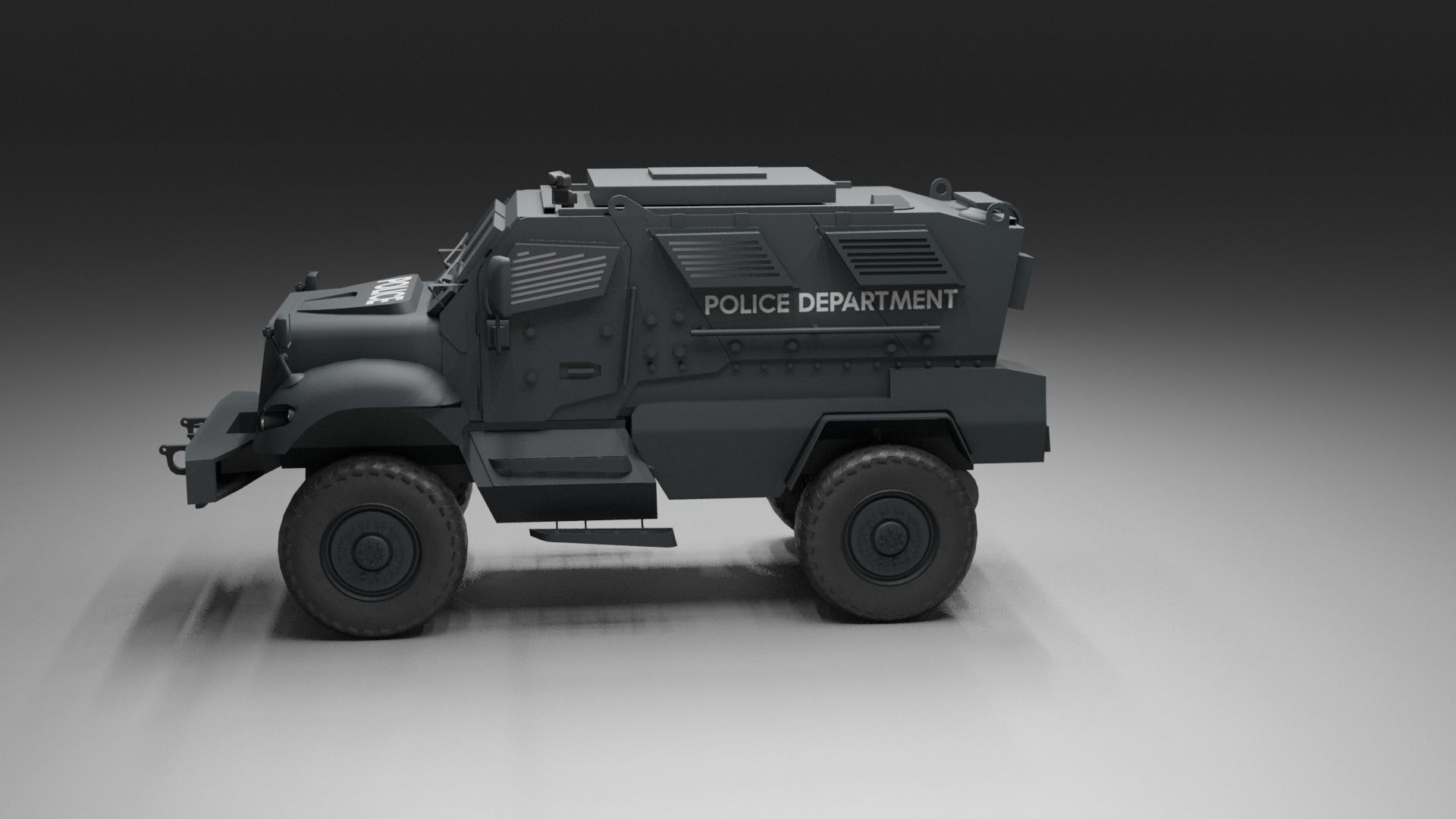 MaxxPro SWAT Vehicle Low-poly 3D model_6