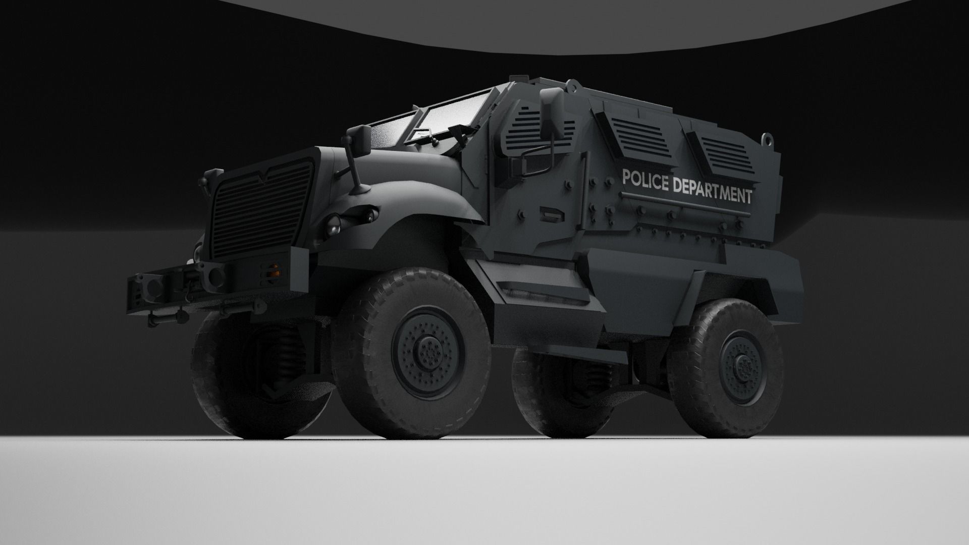 MaxxPro SWAT Vehicle Low-poly 3D model_8