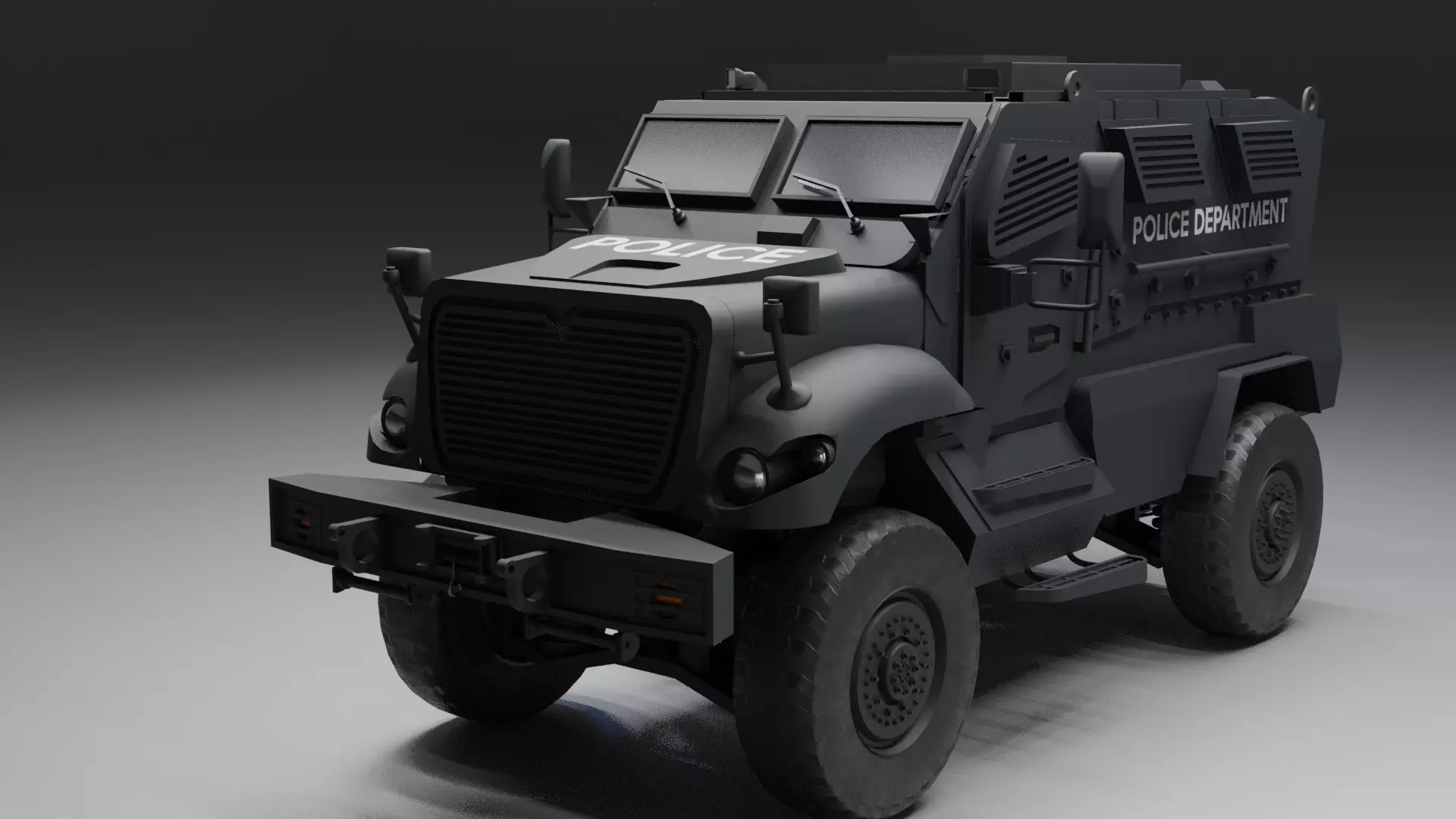 MaxxPro SWAT Vehicle Low-poly 3D model_0