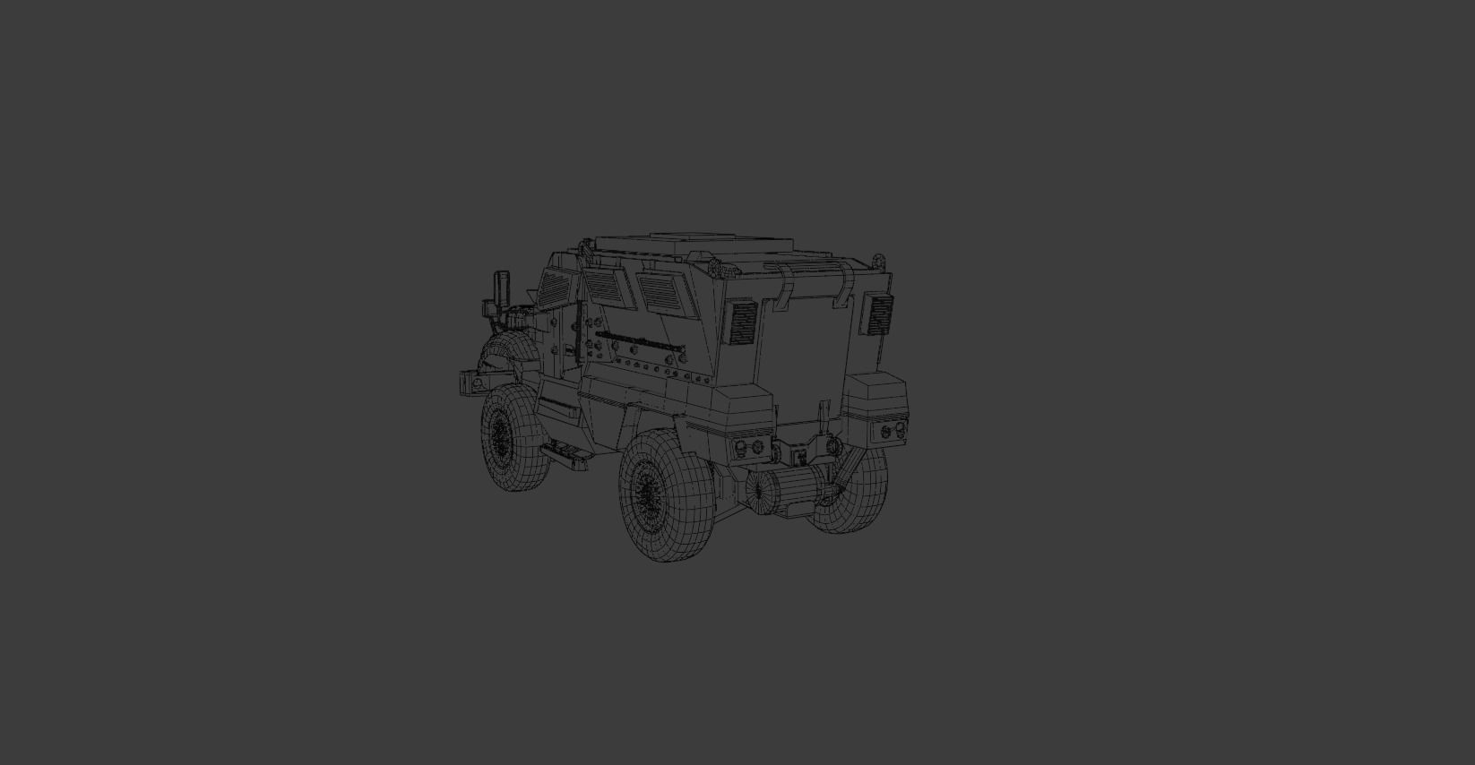 MaxxPro SWAT Vehicle Low-poly 3D model_10