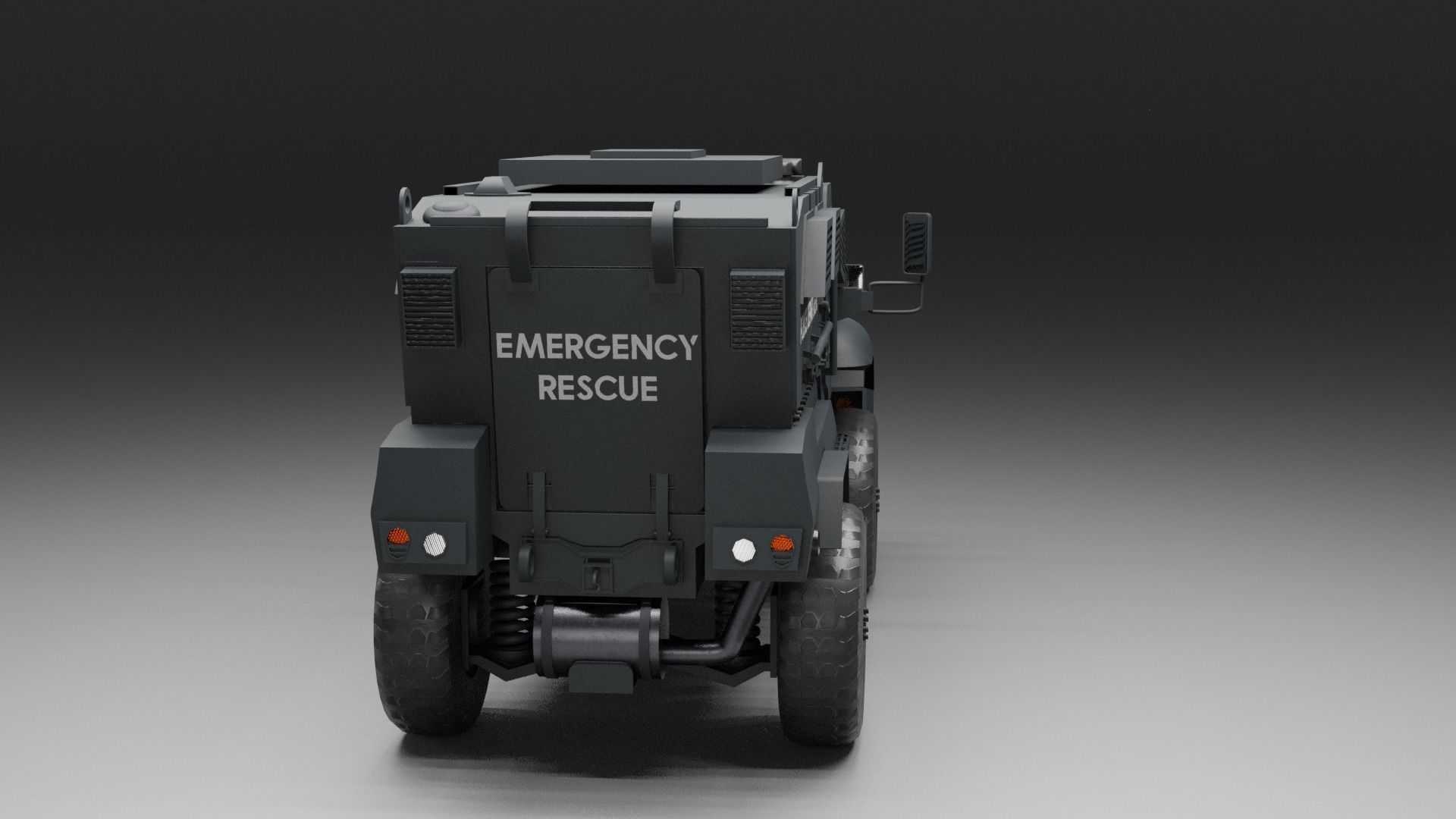 MaxxPro SWAT Vehicle Low-poly 3D model_3