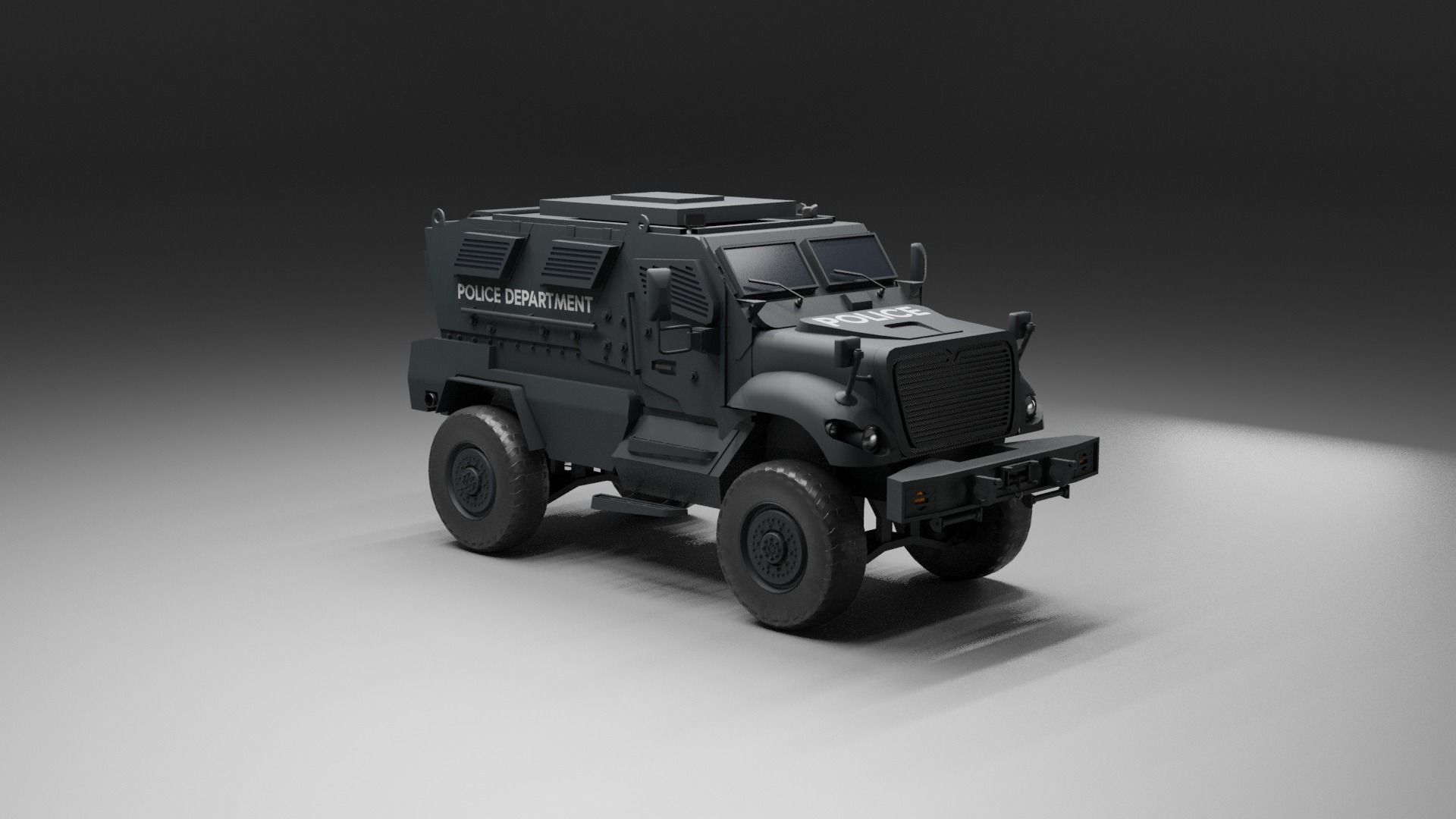 MaxxPro SWAT Vehicle Low-poly 3D model_1