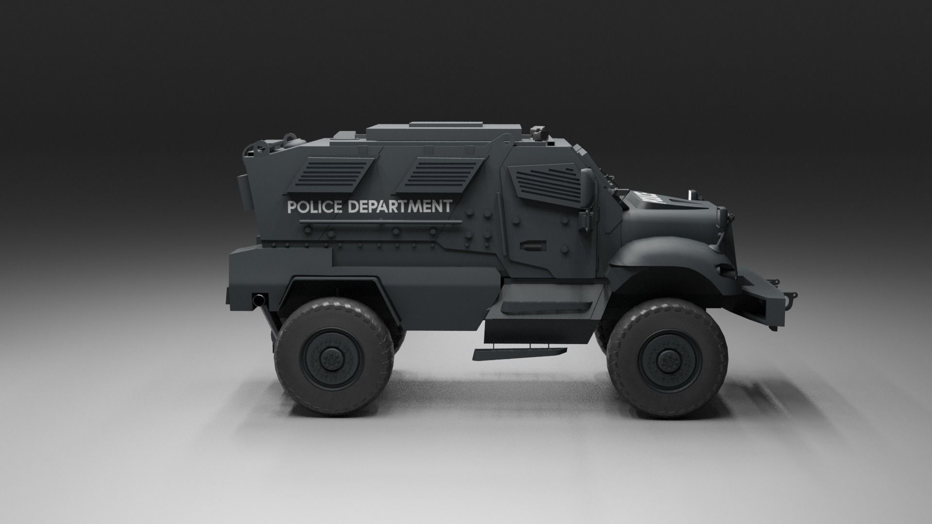 MaxxPro SWAT Vehicle Low-poly 3D model_4