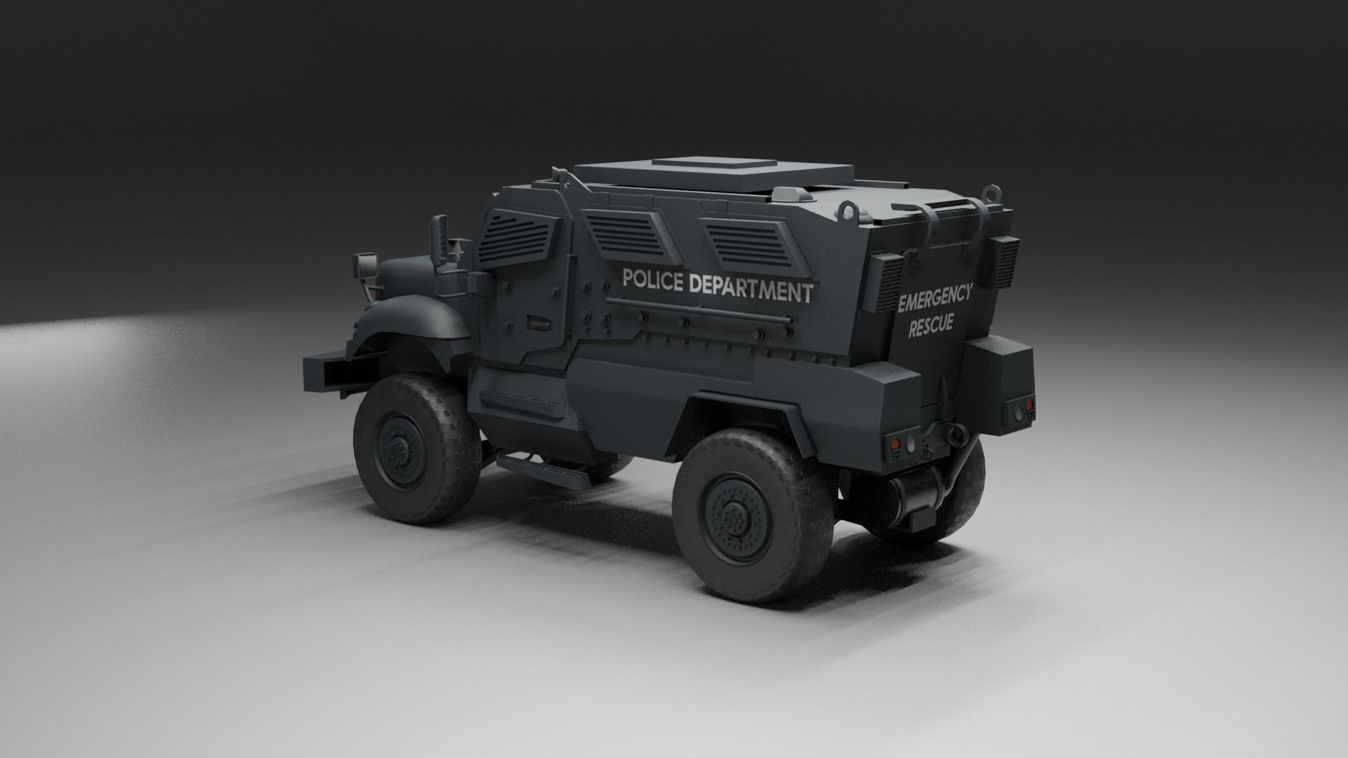 MaxxPro SWAT Vehicle Low-poly 3D model_7