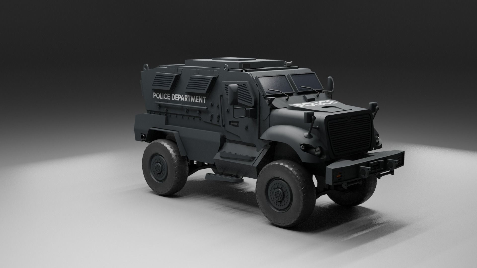 MaxxPro SWAT Vehicle Low-poly 3D model_5