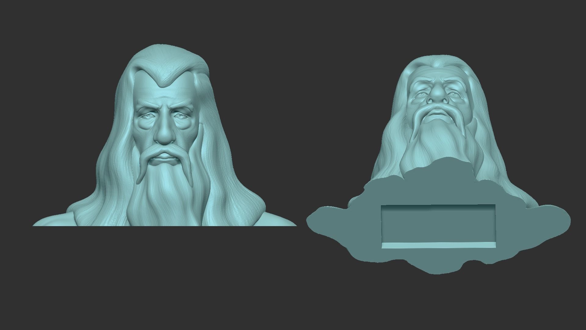 Gandalf Bust - Ian McKellen - Lord of The Rings - Hobbit 3D print model_7