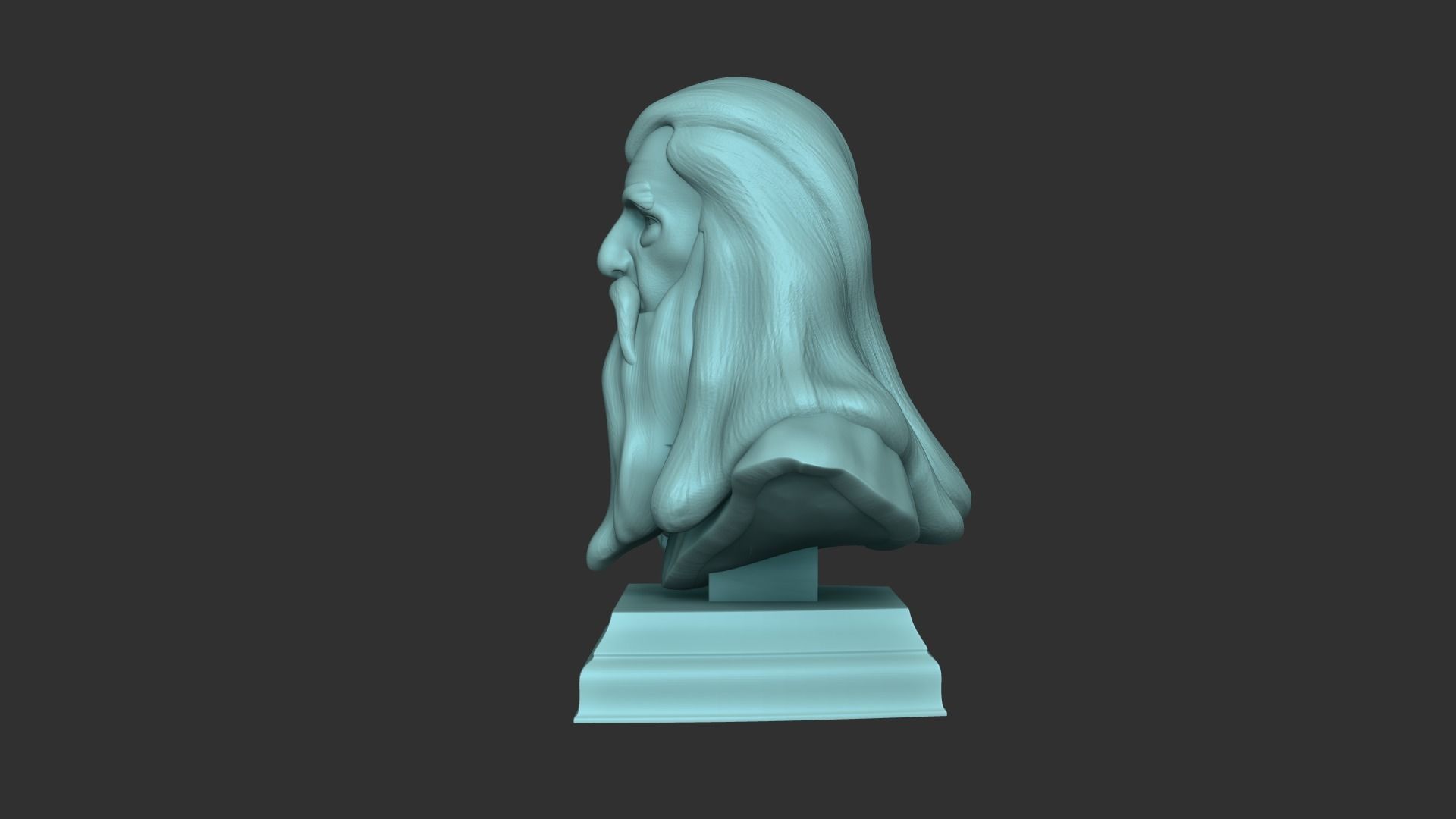Gandalf Bust - Ian McKellen - Lord of The Rings - Hobbit 3D print model_12