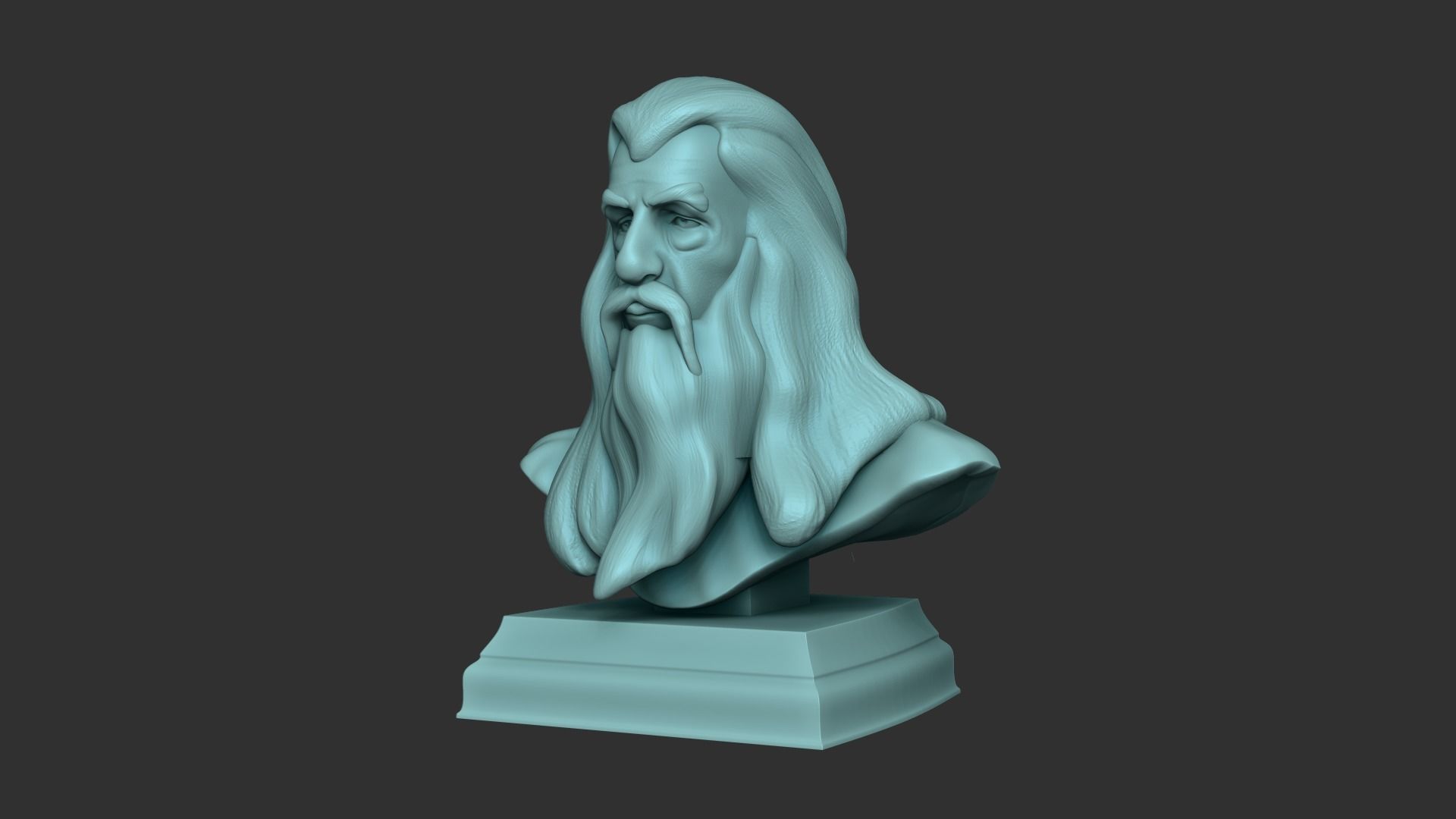 Gandalf Bust - Ian McKellen - Lord of The Rings - Hobbit 3D print model_2
