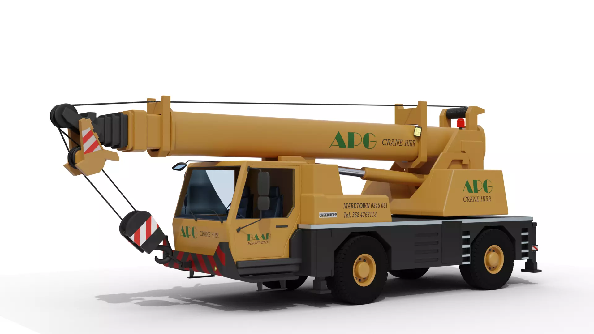 Crane Rigged Low-poly 3D model