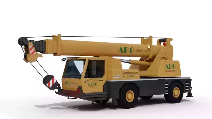 Crane Rigged Low-poly 3D model
