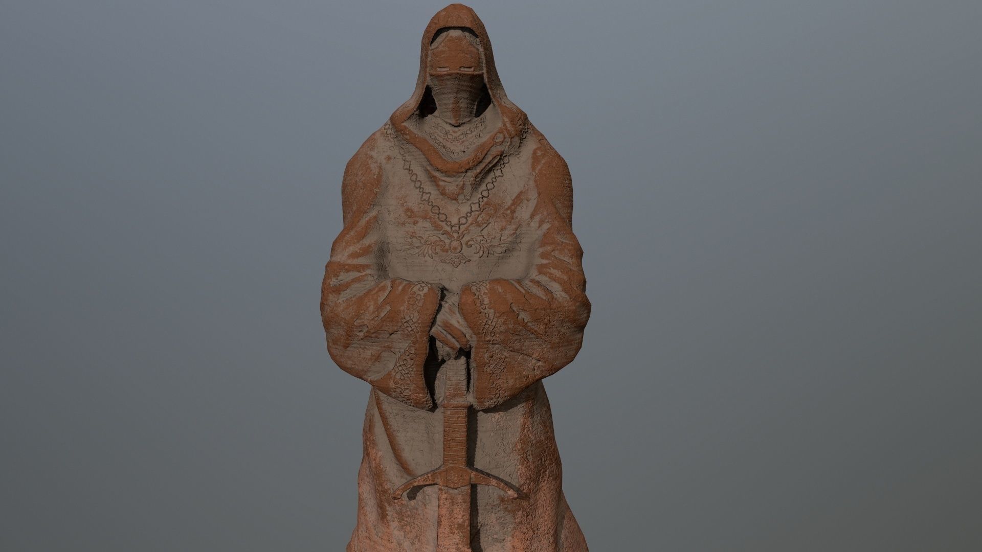 statue Low-poly 3D model_8