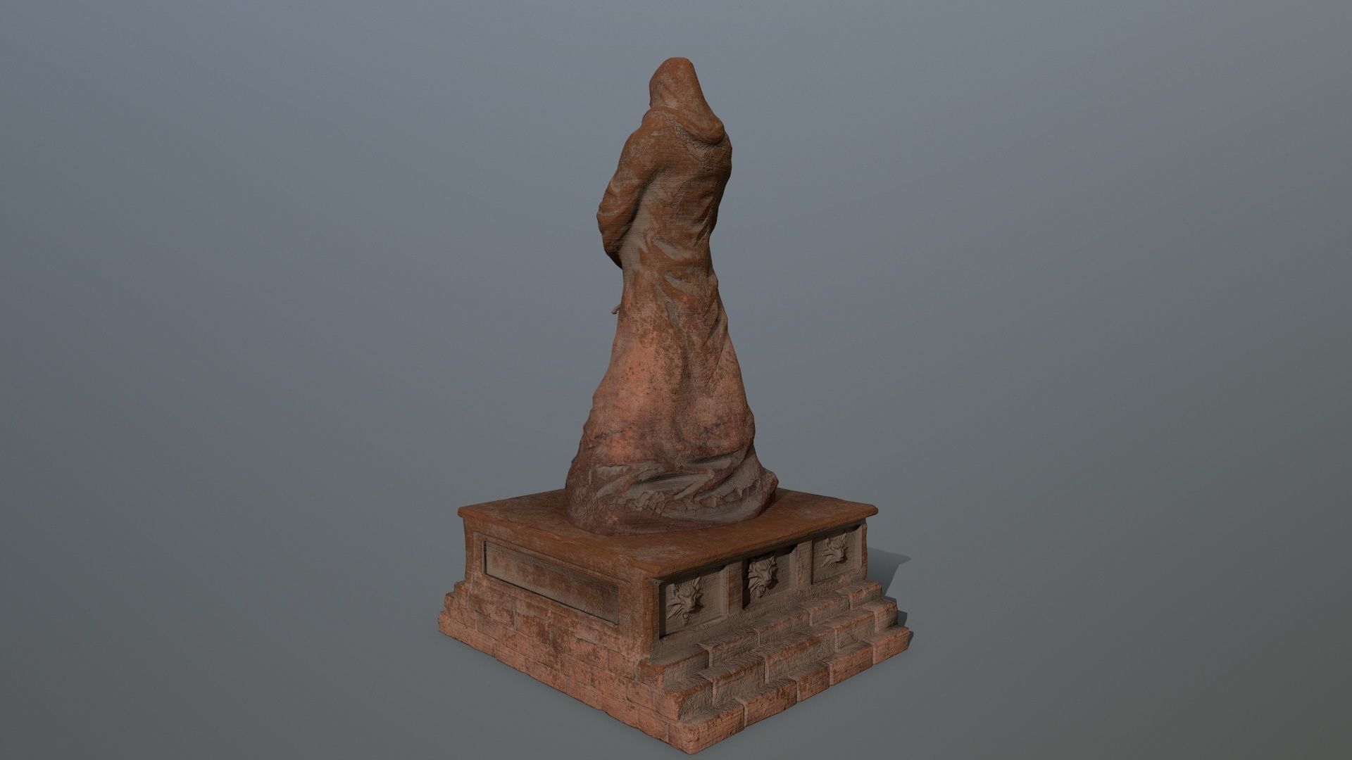 statue Low-poly 3D model_2