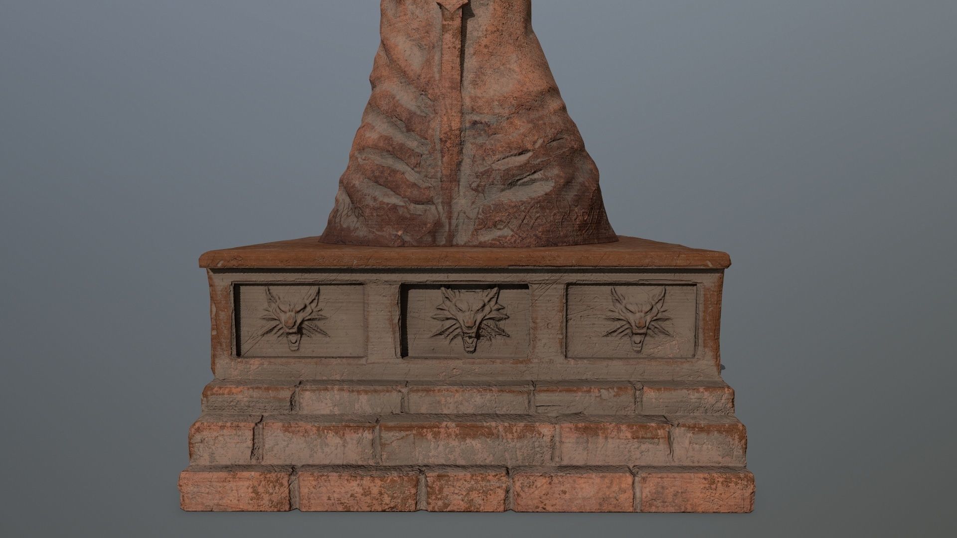 statue Low-poly 3D model_9